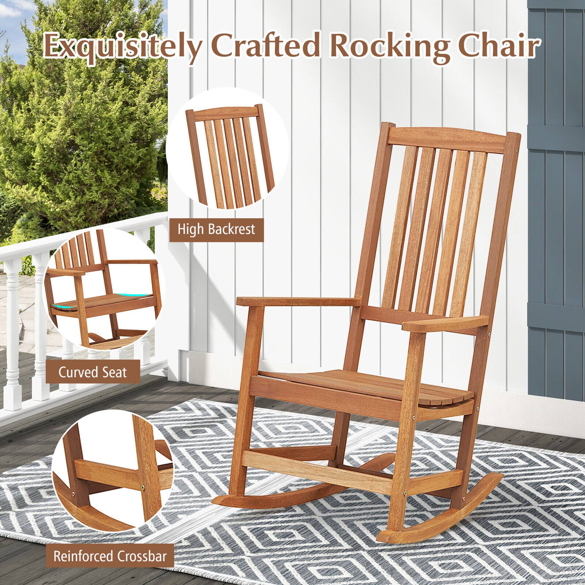 Exquisitely Crafted Rocking Chair

- High Backrest
- Curved Seat
- Reinforced Crossbar