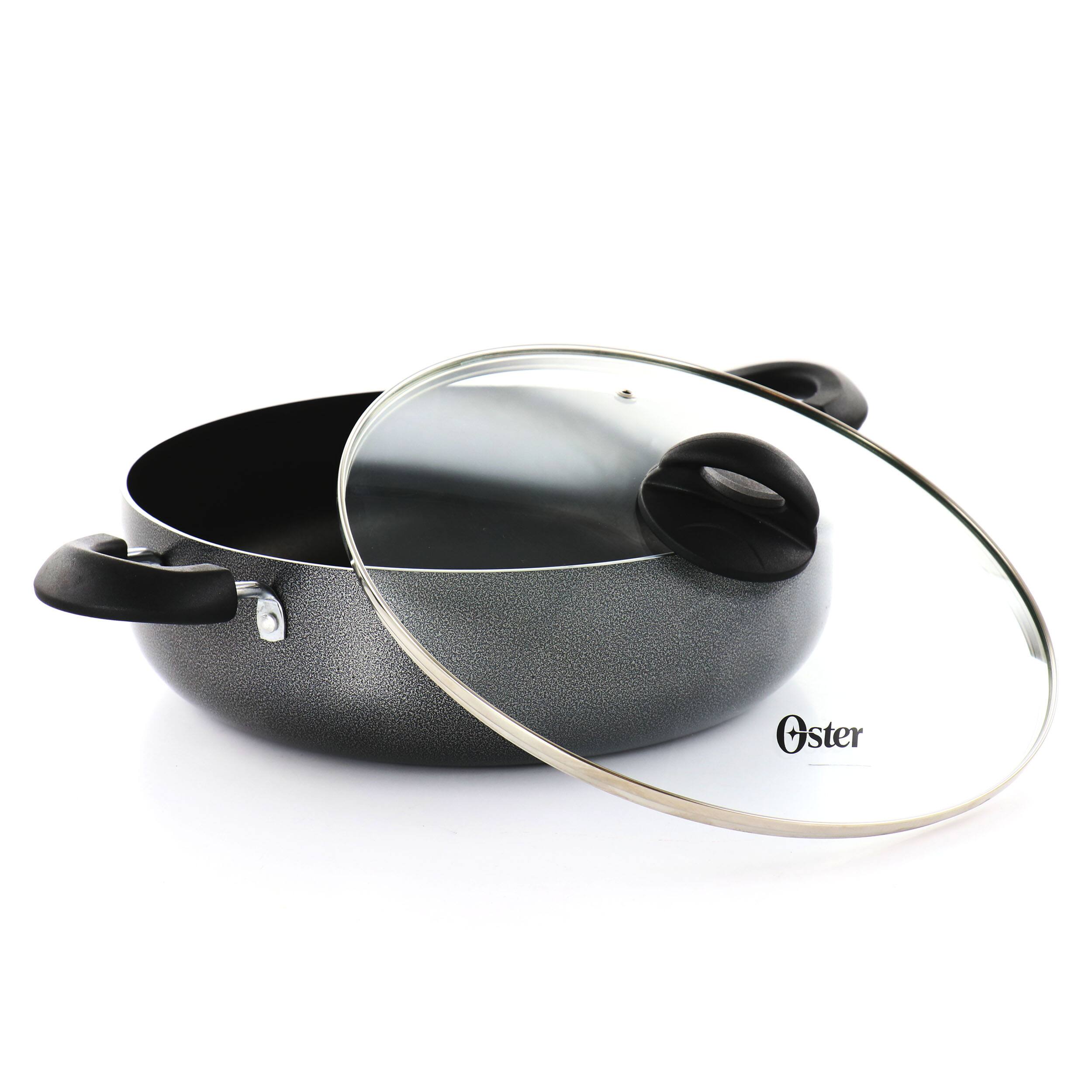 Alt View 1. Oster - Oster Clairborne 6 Quart Nonstick Aluminum Everyday Pan in Grey - Gray.