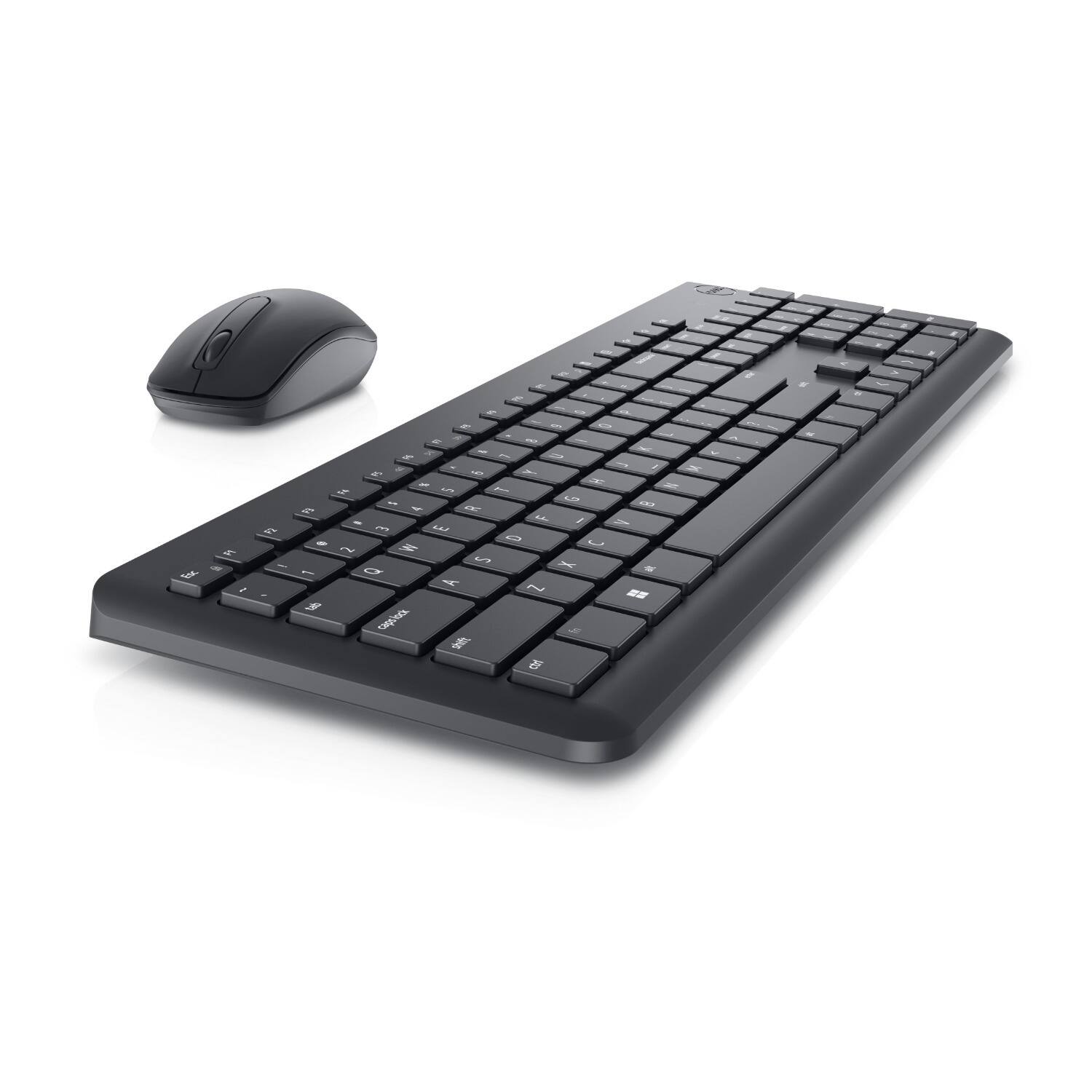 Angle. Dell - Dell Wireless Keyboard and Mouse KM3322W - 2.4GHz with Optical LED Sensor - Black.