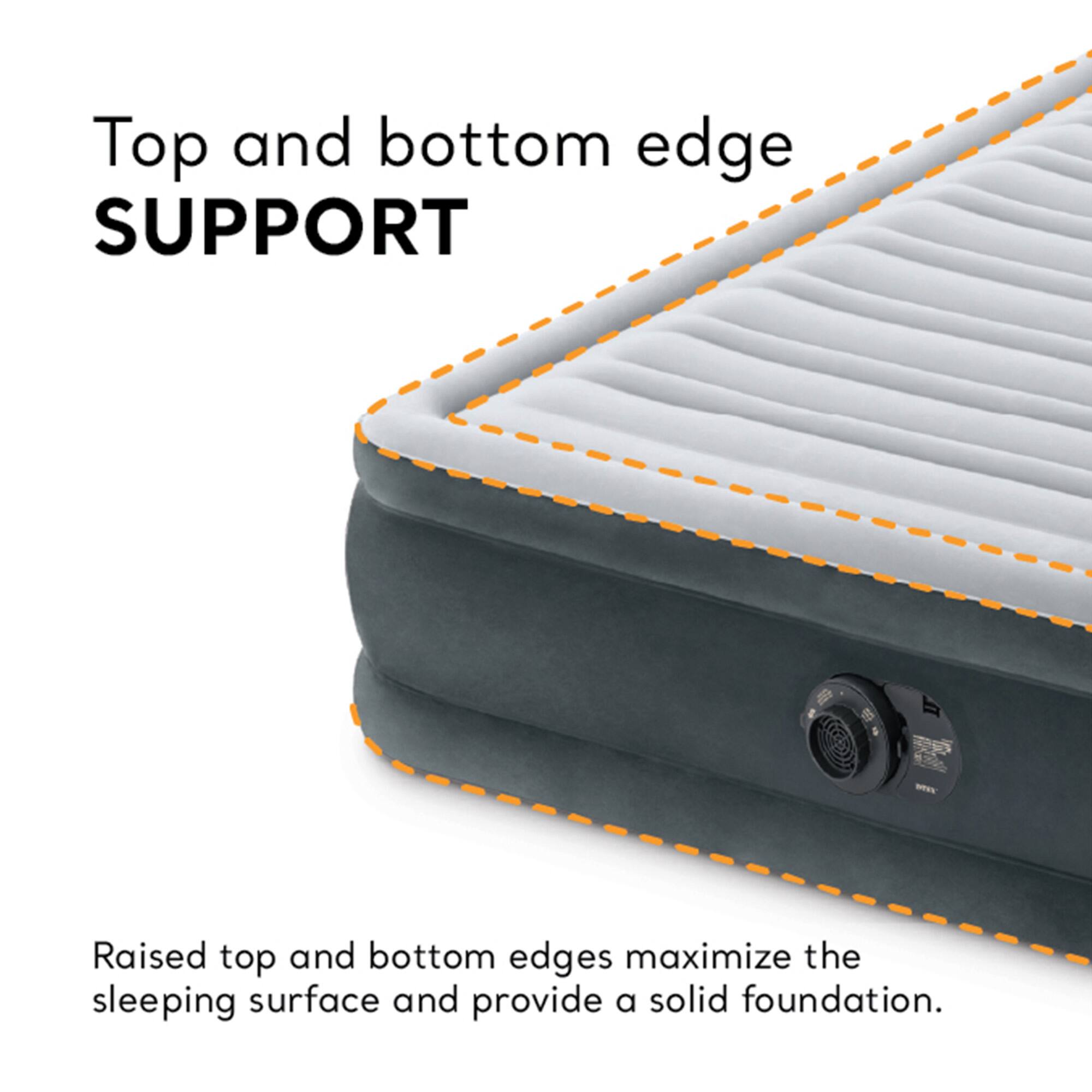 Top and bottom edge SUPPORT

Raised top and bottom edges maximize the sleeping surface and provide a solid foundation.