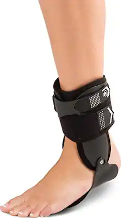 Front. DonJoy - Donjoy Performance Bionic Stirrup Ankle Brace Support (Black/Medium/Left) - Black.