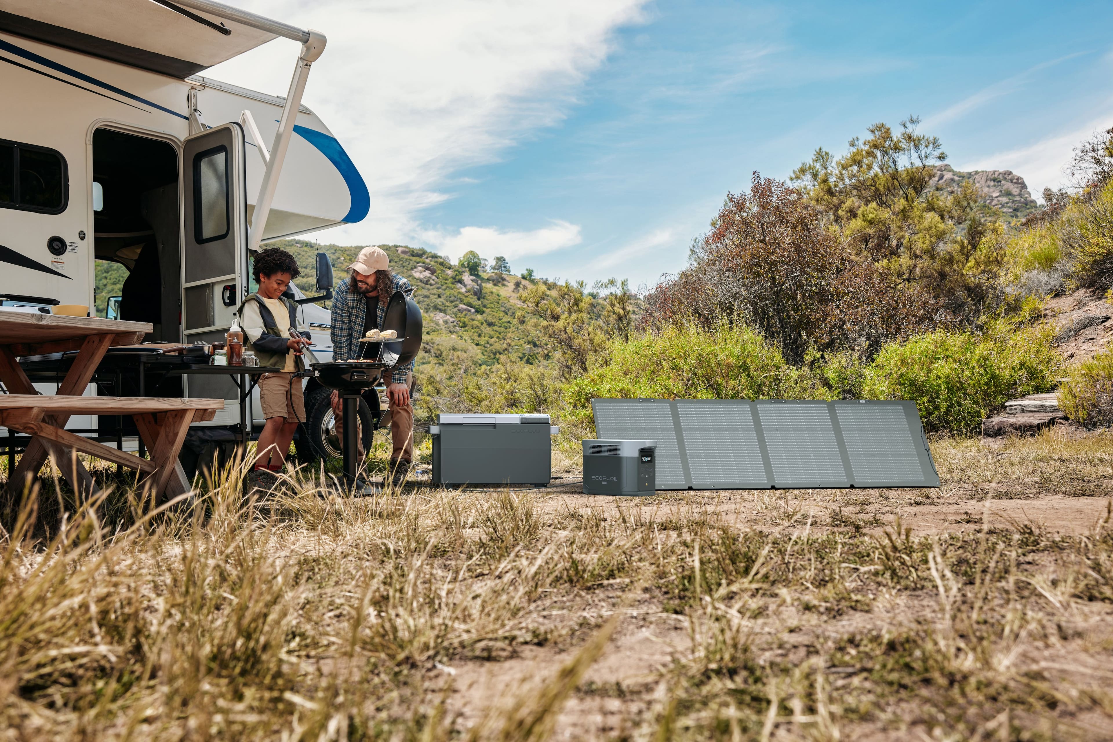 Alt View 24. EcoFlow - NextGen 220W Bifacial Portable Solar Panel - Black.