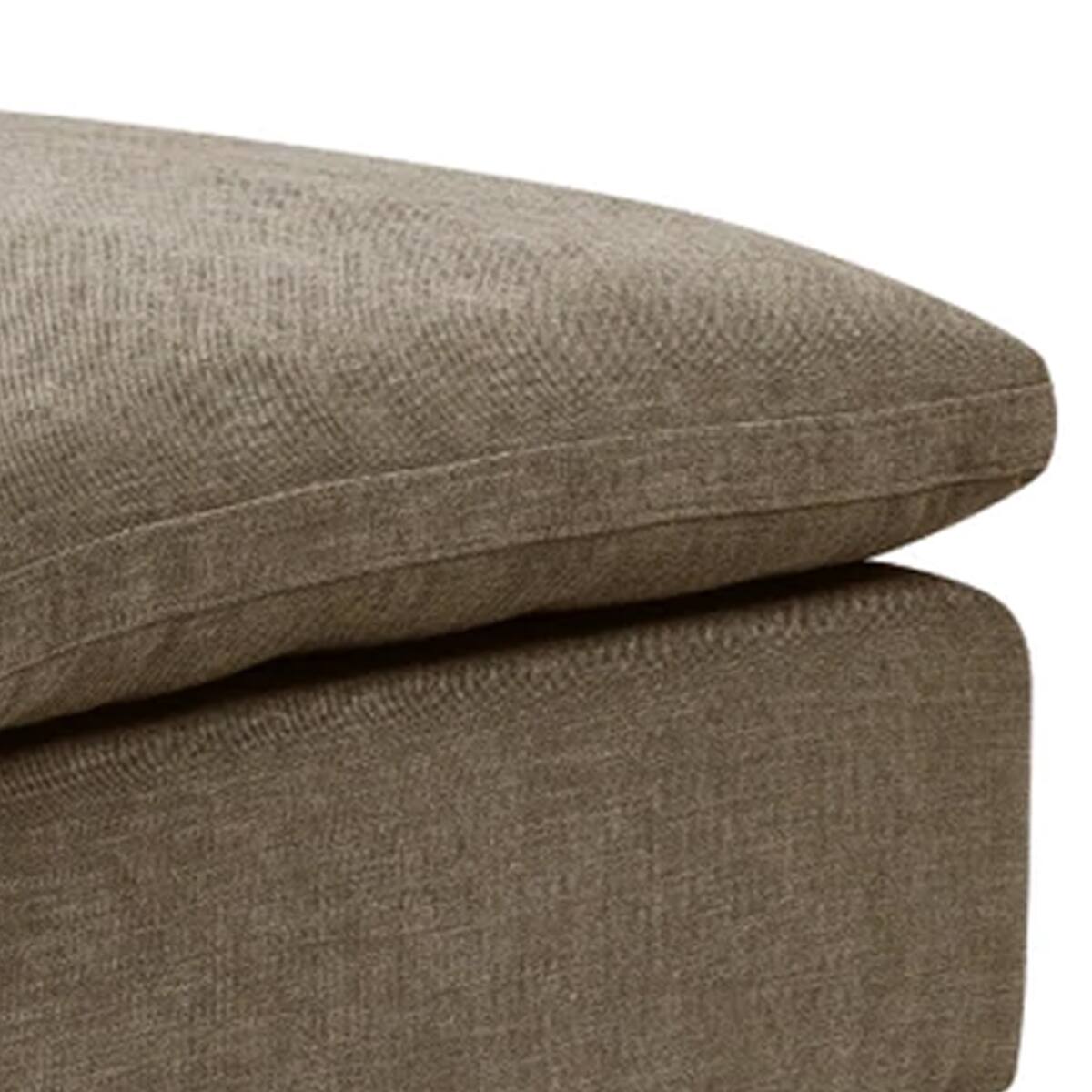 Alt View 1. Manhattan Lane - Scott 37 Inch Square Ottoman, Removable Pillow Top Cushion - Beige Linen.