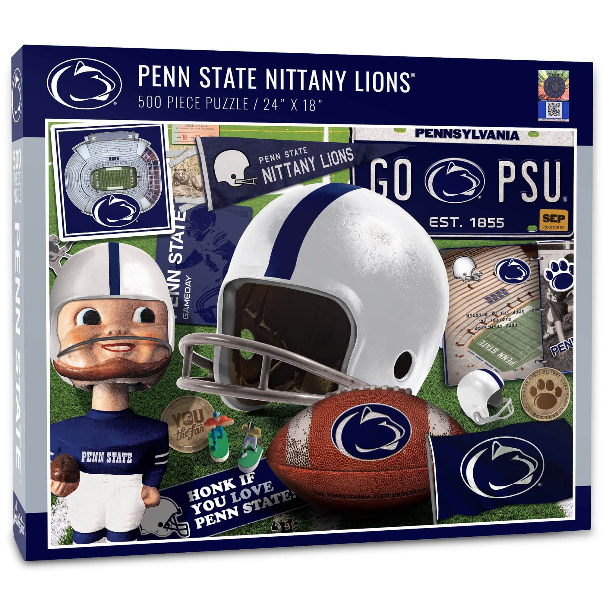 YouTheFan - Penn State Nittany Lions 500-Piece Retro Series Puzzle - Multicolor