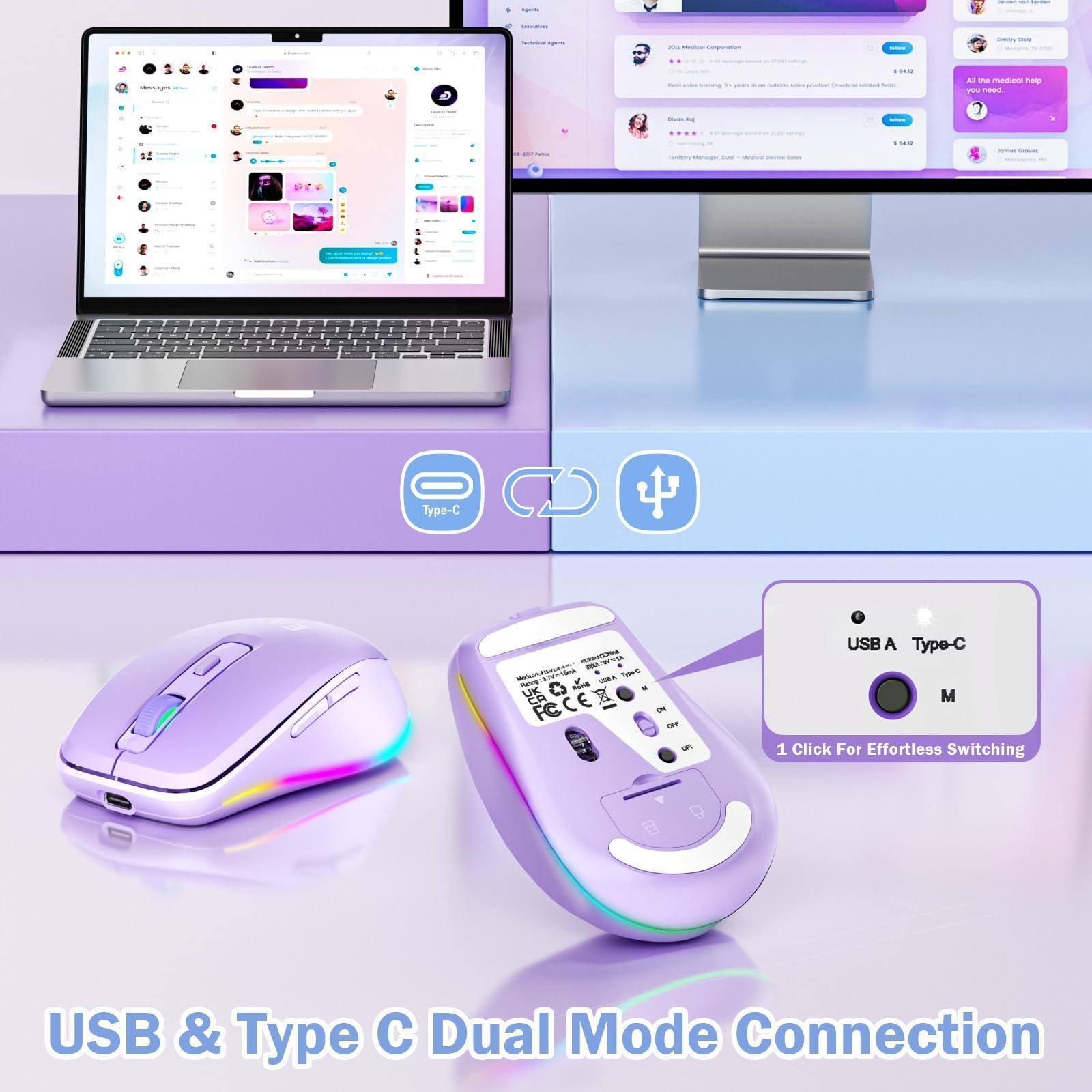 USB & Type C Dual Mode Connection

1 Click For Effortless Switching

USB A Type-C

M