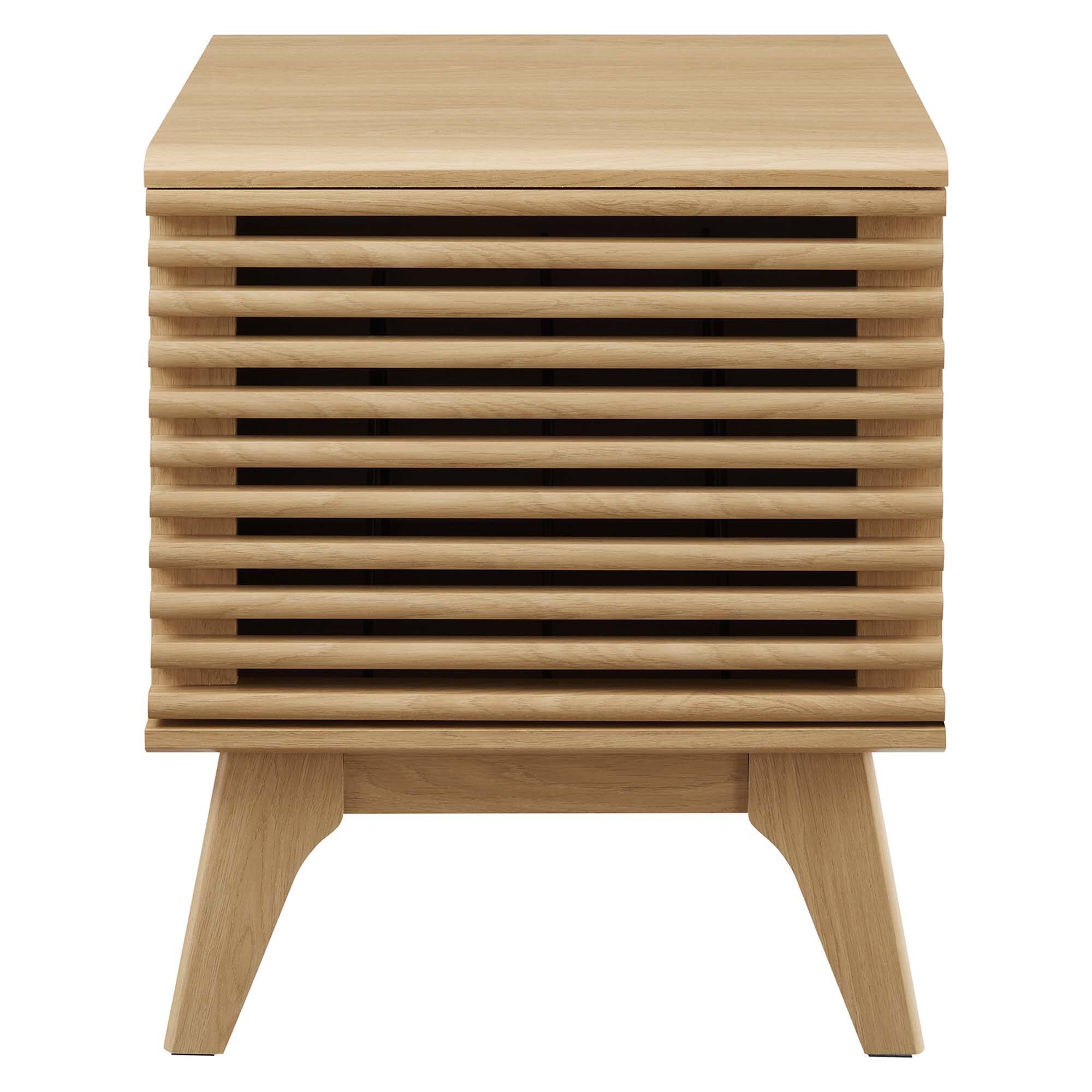 Alt View 2. Modway - Render Vinyl Record Display Stand by Modway - Oak.