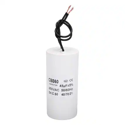 CBB60 CAPACITOR
45µF ±5%
250VAC
50/60Hz
SH.C.SO
40/70/21