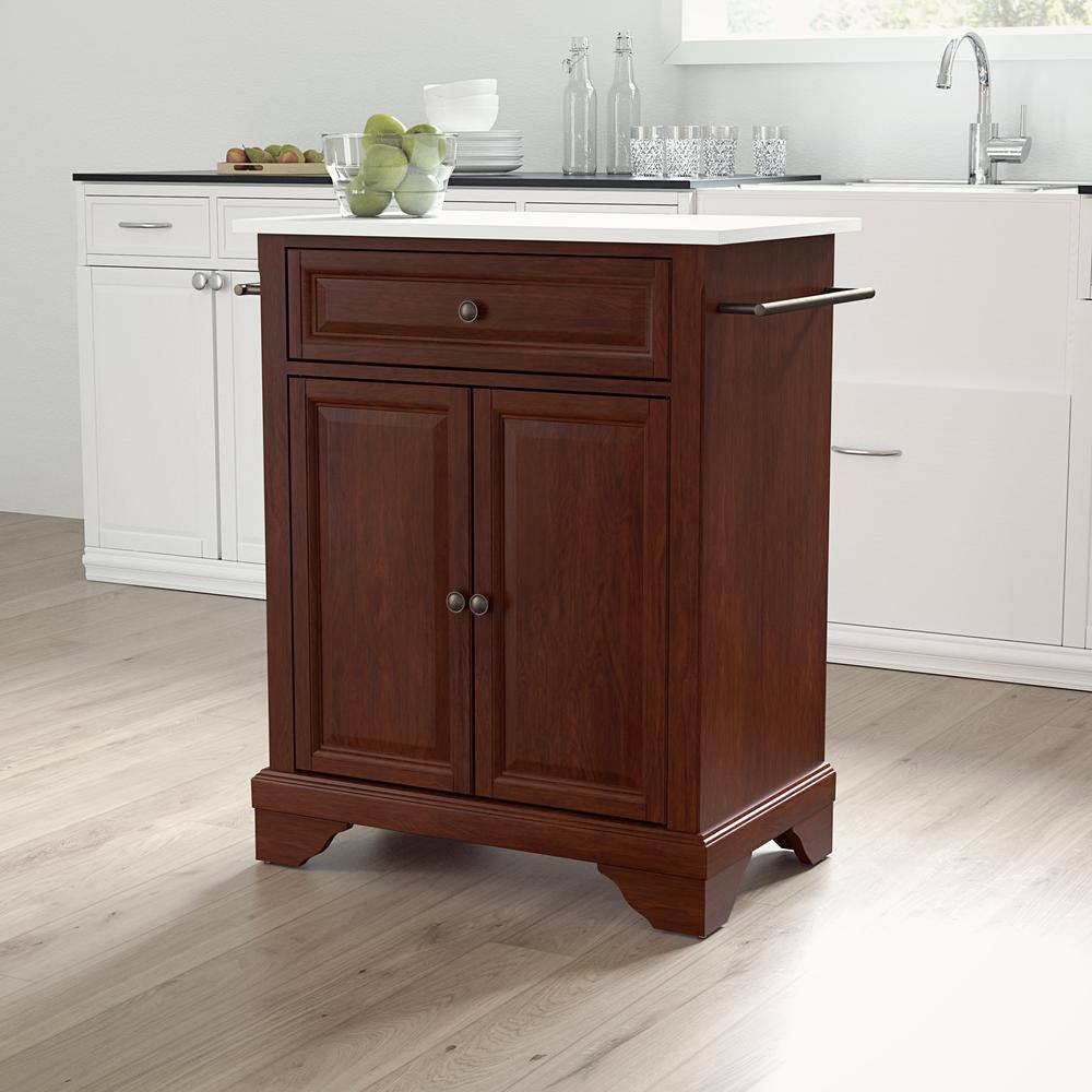 Alt View 5. Crosley Furniture - Lafayette Stone Top Portable Kitchen Island/Cart - Mahogany.