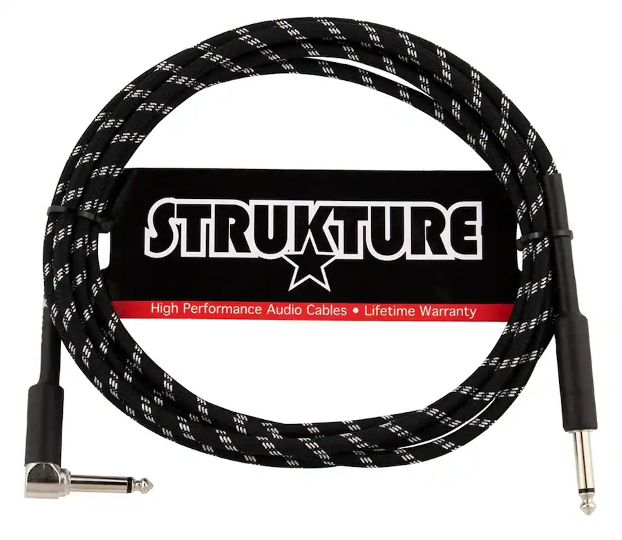 Angle Connection Design Strukture Instrument Cable 10ft. Right Angle (/Silver) 8 Pack Black ...