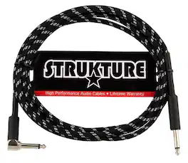 Strukture - Instrument Cable 10ft. Right Angle (/Silver) - Black