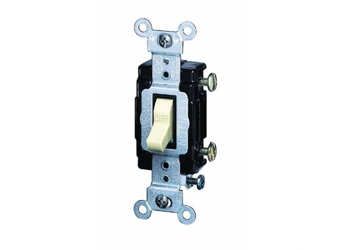 Front. Leviton - 101-05501-2IS Toggle Switch, Pack of 1 - Ivory.