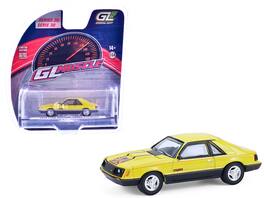 1979 Ford Mustang Cobra Fastback Bright Yellow w/Cobra Good Graphics "GreenLight Muscle" 1/64 Model Cars by Greenlight