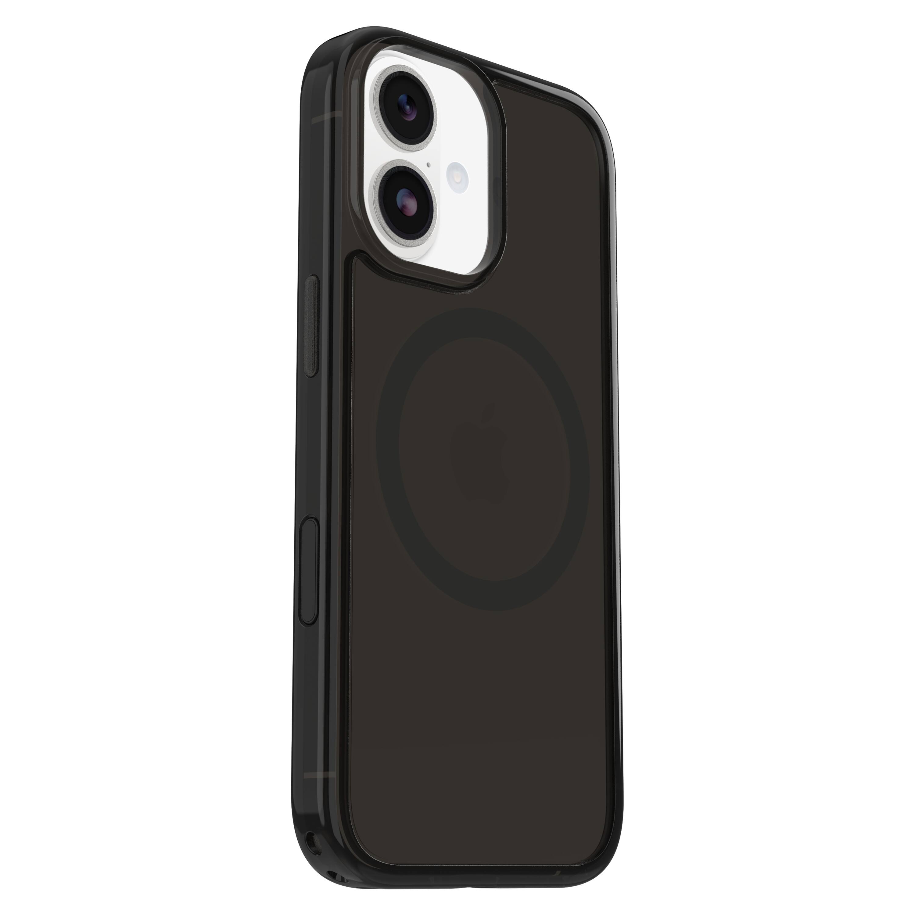 Left. OtterBox - Symmetry Series Hard Shell for Apple iPhone 17 - Black.
