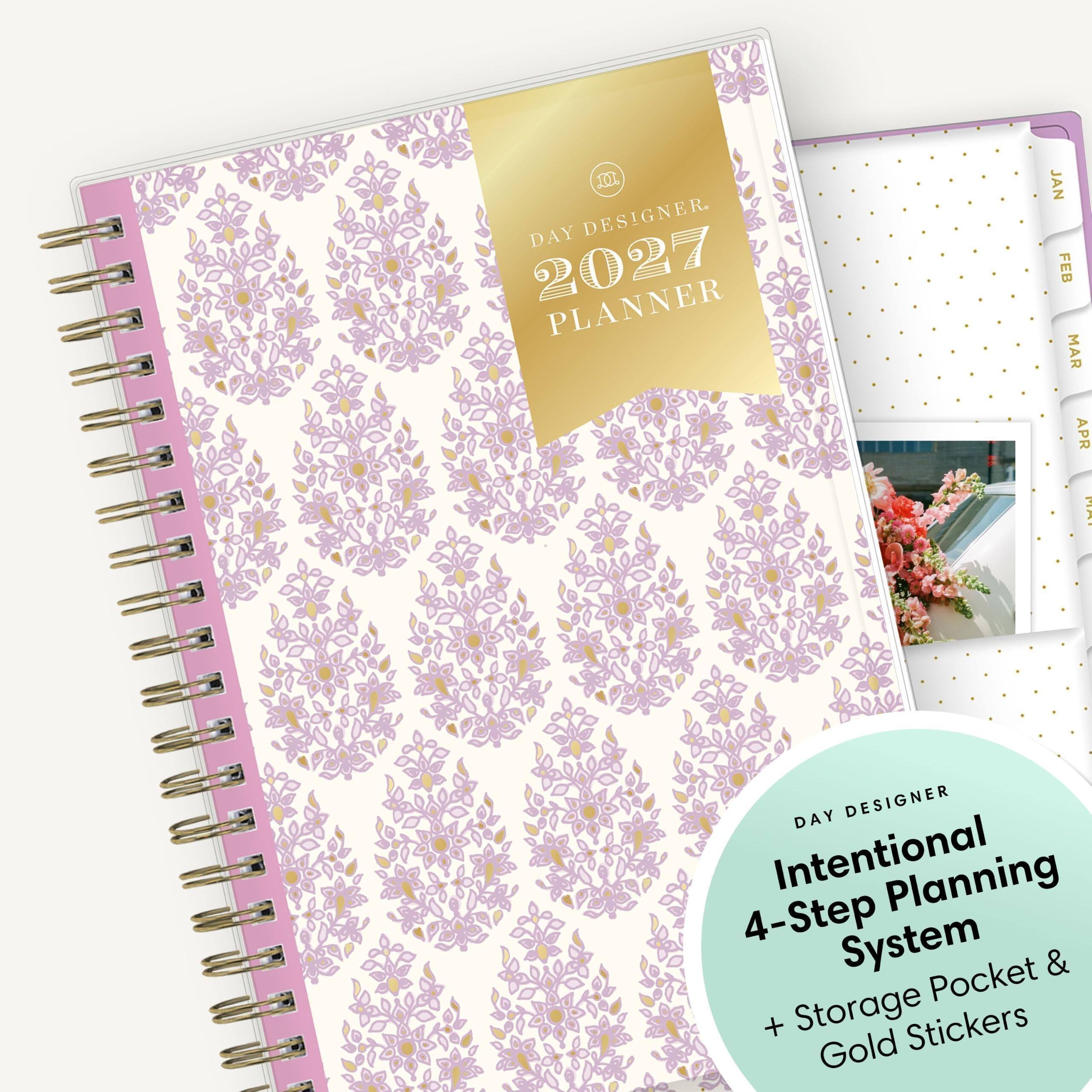 DAY DESIGNER.  
2027 PLANNER  

JAN FEB MAR APR  

DAY DESIGNER  
Intentional Planning 4-Step System & Storage Pocket + Gold Stickers