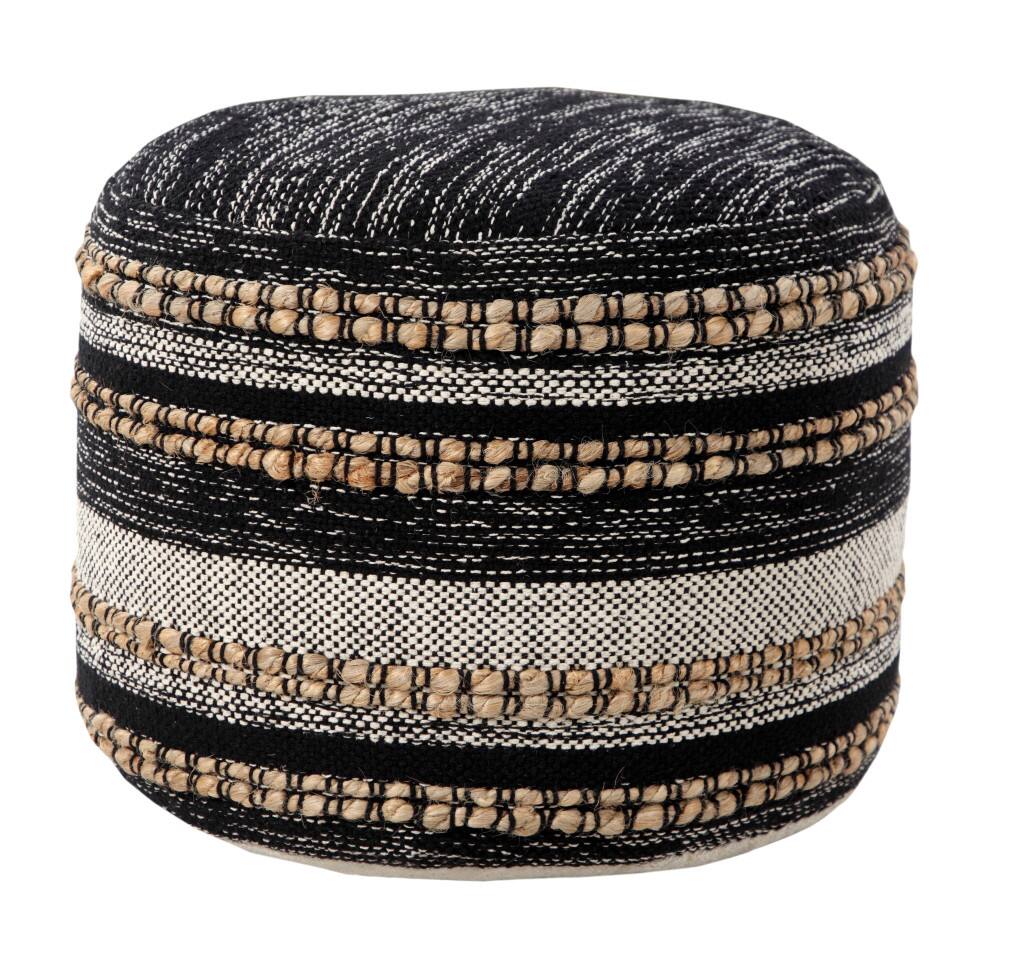 Alt View 1. Hivvago - Hivvago 18 Inch x 18 Inch x 14 Inch  Inch Pouff Ottomans - Black, White.