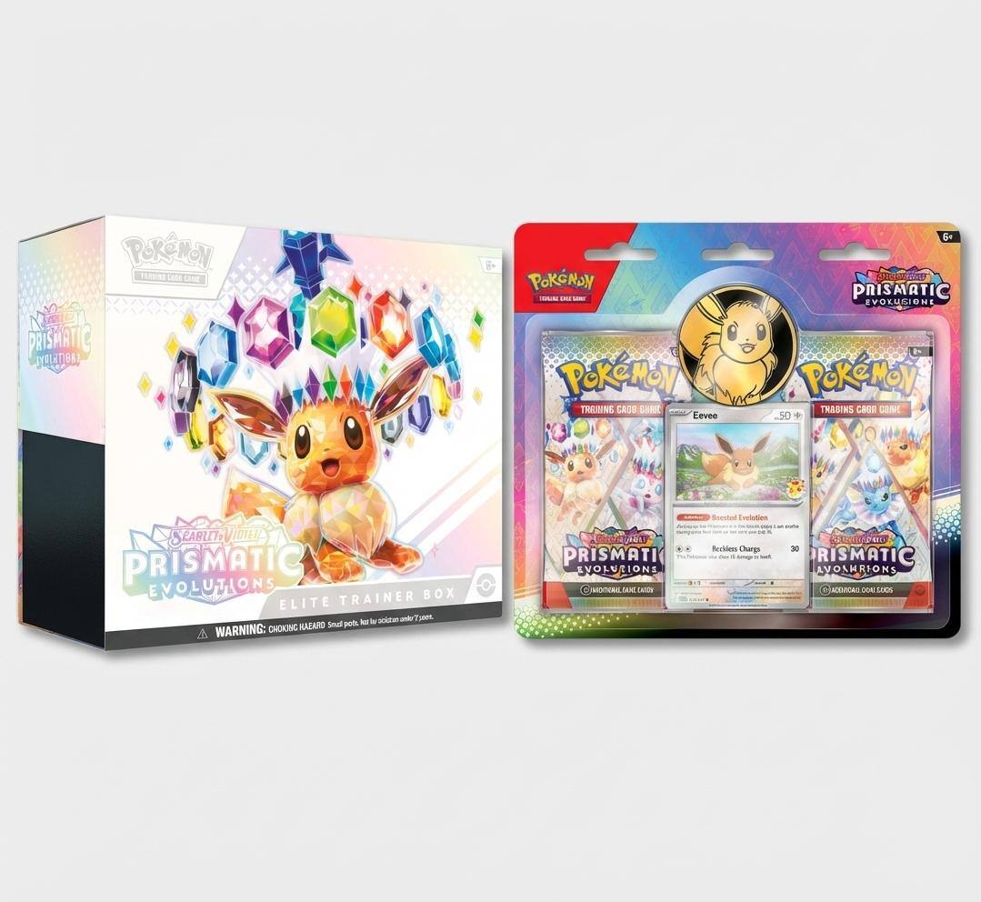Pokémon - TCG: Scarlet & Violet Prismatic Evolutions ETB 2 Booster Blister Pack