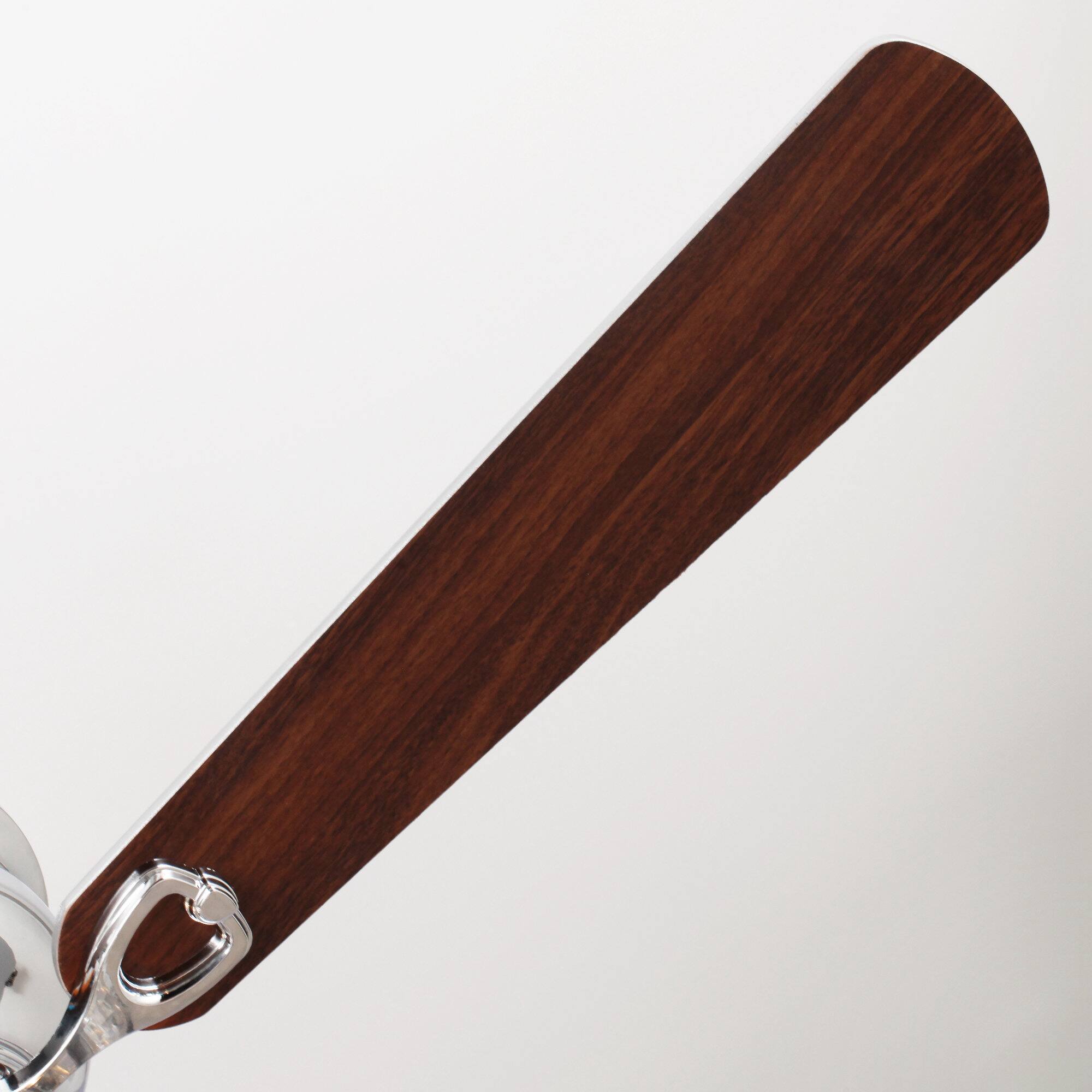 Alt View 8. Parrot Uncle - 48" Chrome Modern 5-Blade Crystal Flush Mount Ceiling Fan with Remote - Chrome.