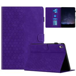Dteck - Embossed Folio Case for Apple iPad mini (A17 Pro) 2024 / iPad mini 7th/6th Gen,Faux Leather Card Slots Stand Cover - Purple