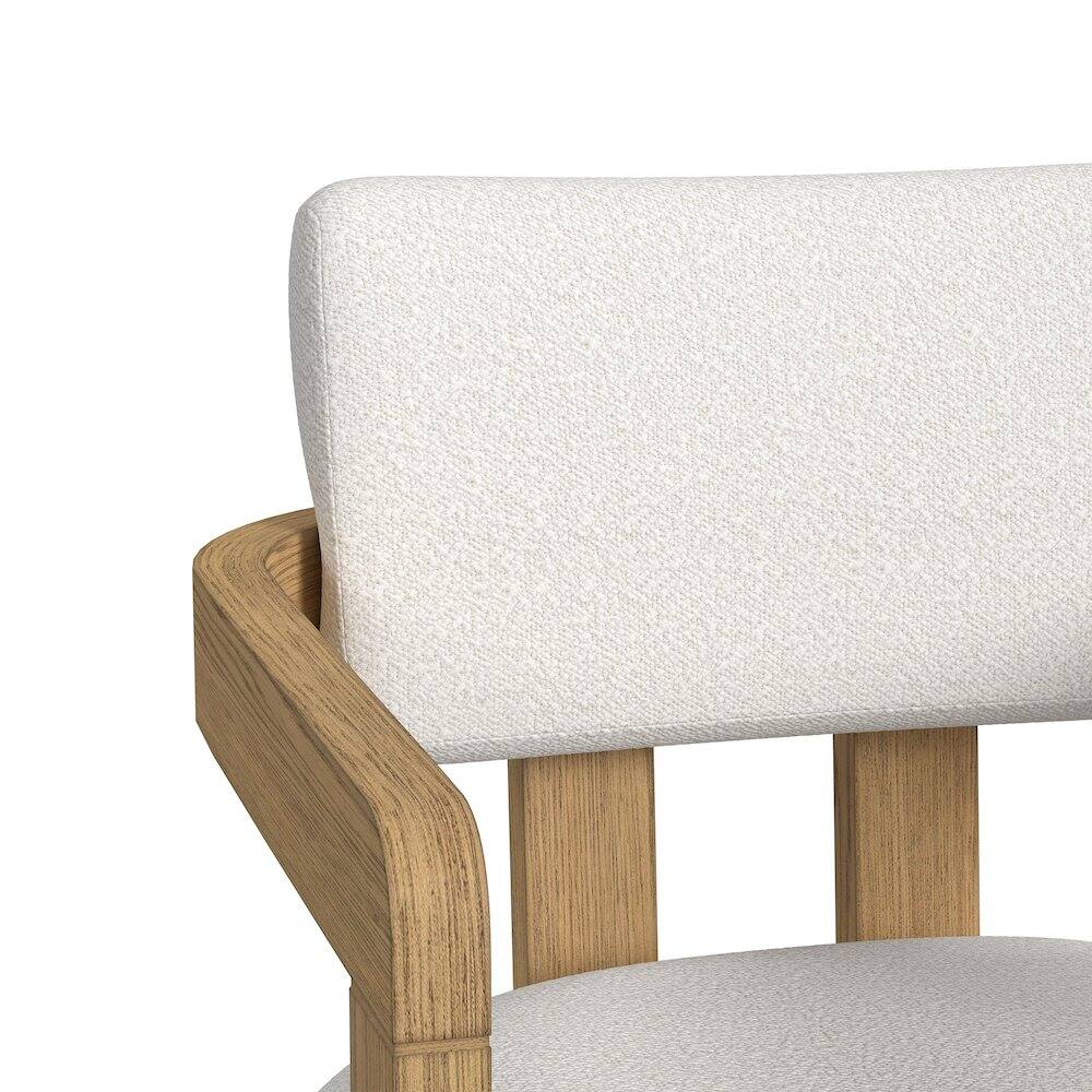 Alt View 2. Picket House Furnishings - Canal Arm Chair with Snow White Fabric in Natural - Tural.