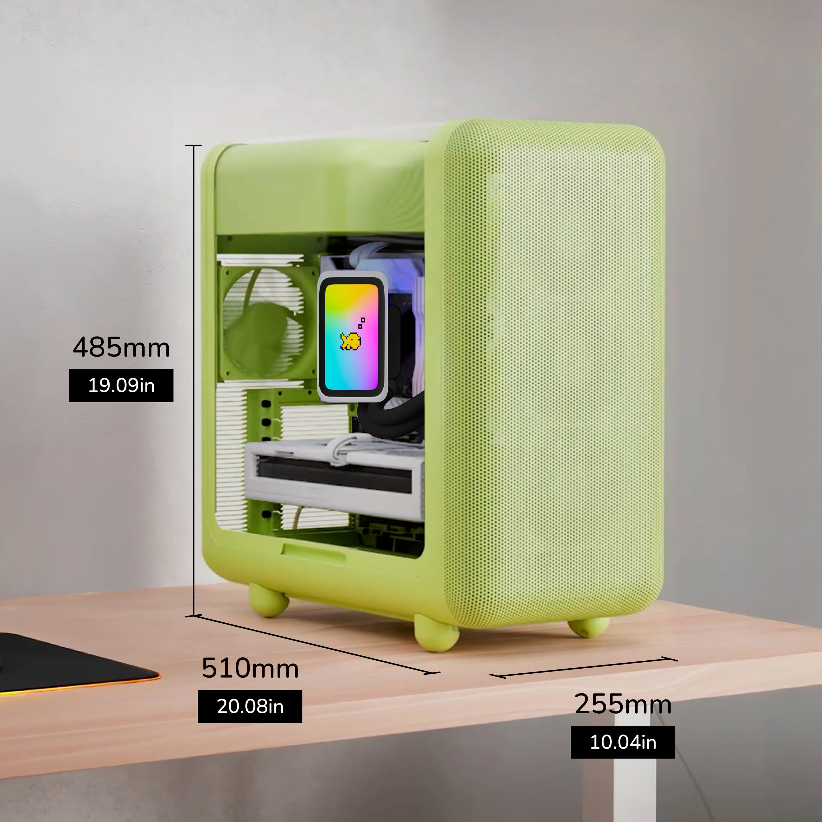 HYTE X50 Modern Performance ATX Mid Tower PC Gaming Case Matcha
