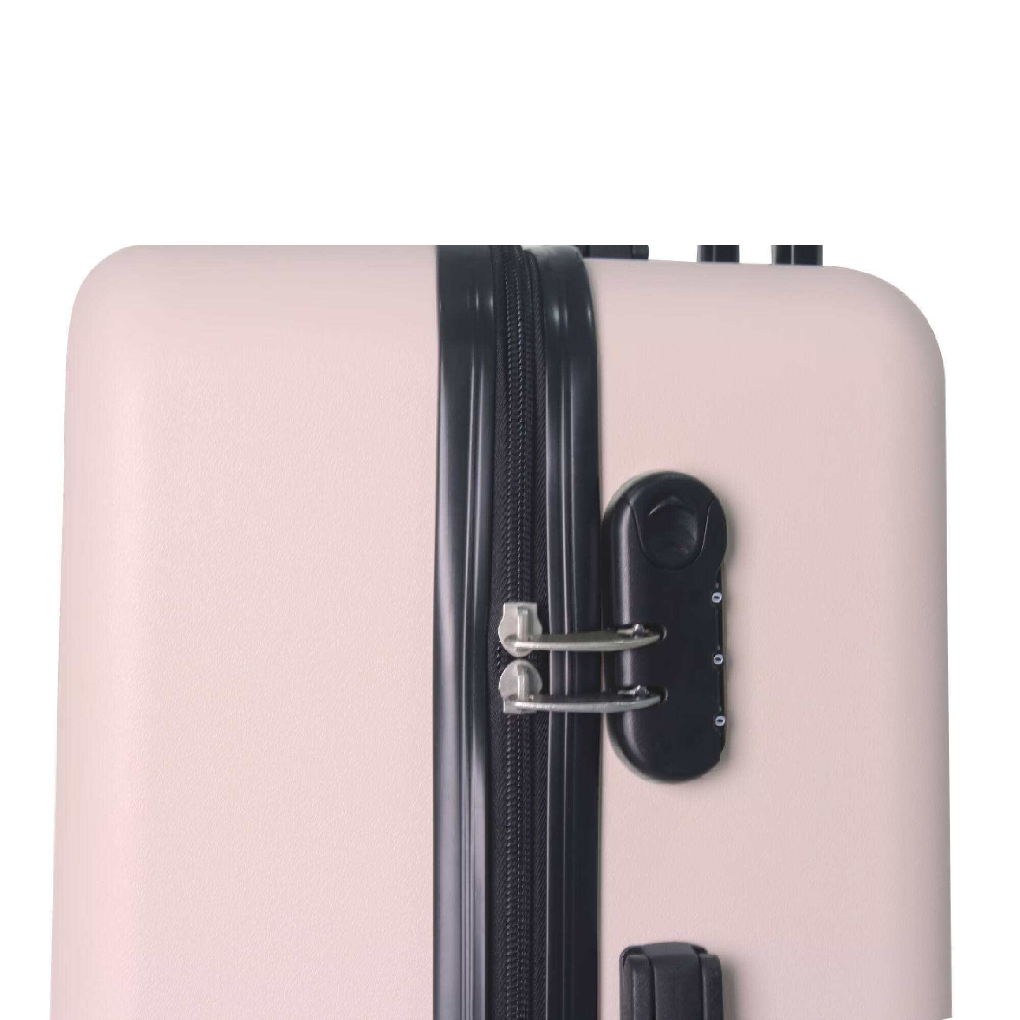 Alt View 8. Bestier - 3-Piece ABS Hardshell Luggage Set (20”/24”/28”) with Spinner Wheels, Lightweight Durable Suitcases - Misty Rose Pink.