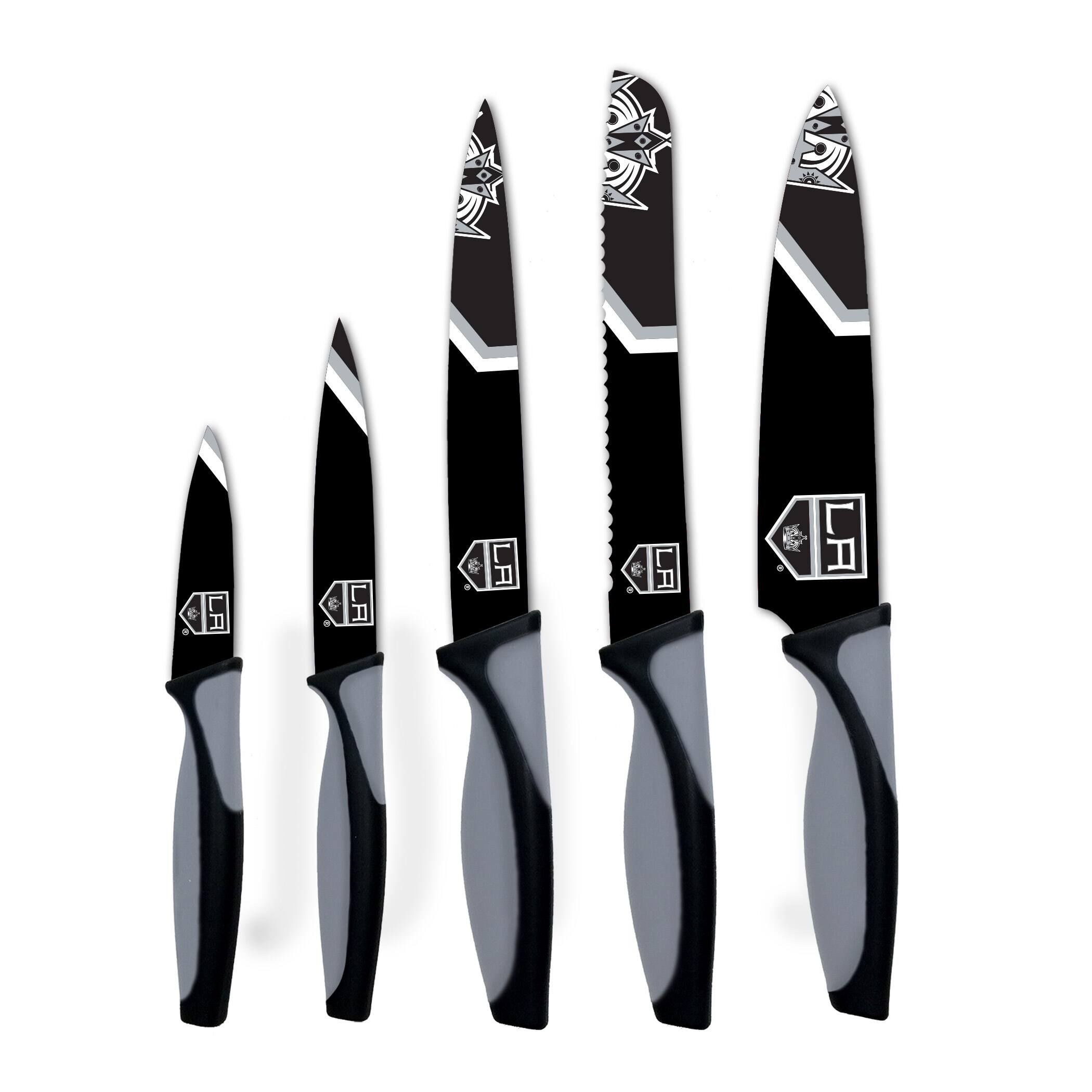 Alt View 1. Woodrow - Los Angeles Kings 5-Piece Stainless Steel Cutlery Knife Set - Multicolor.