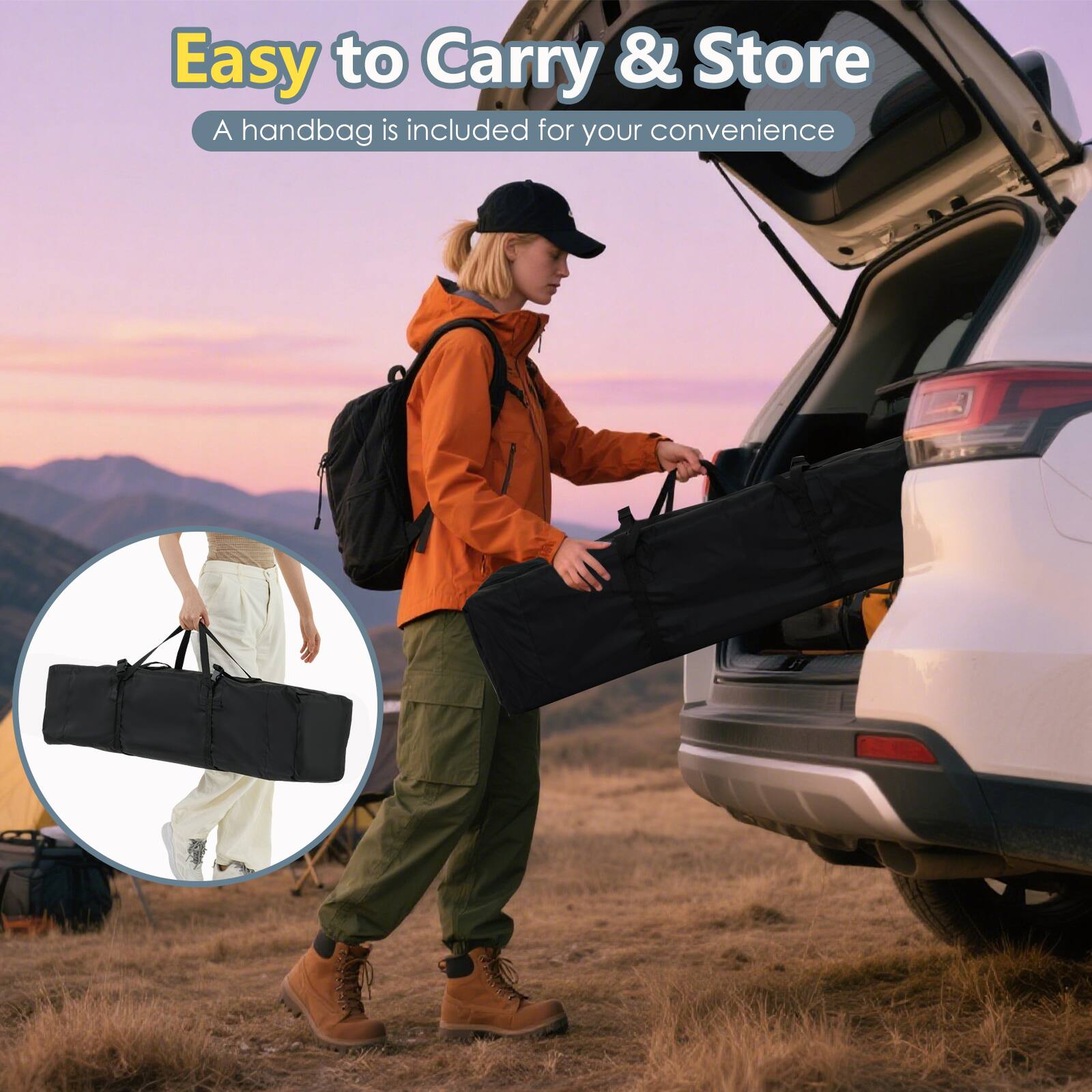 Easy to Carry & Store  
A handbag is included for your convenience