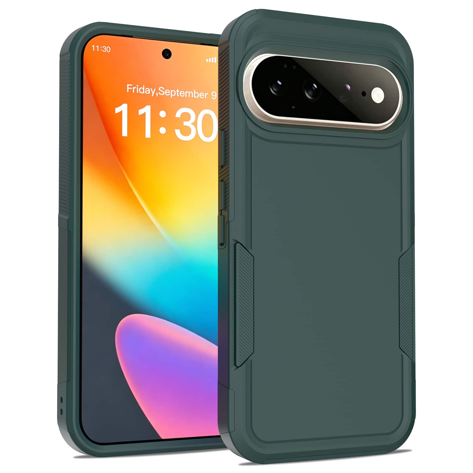 UUCOVER - Shockproof Case for Google Pixel 11 Pro XL Hybrid Dual Layer TPU + PC Protective Anti-Slip Rugged Back Cover - Darkgreen price history on PriceWatchPro