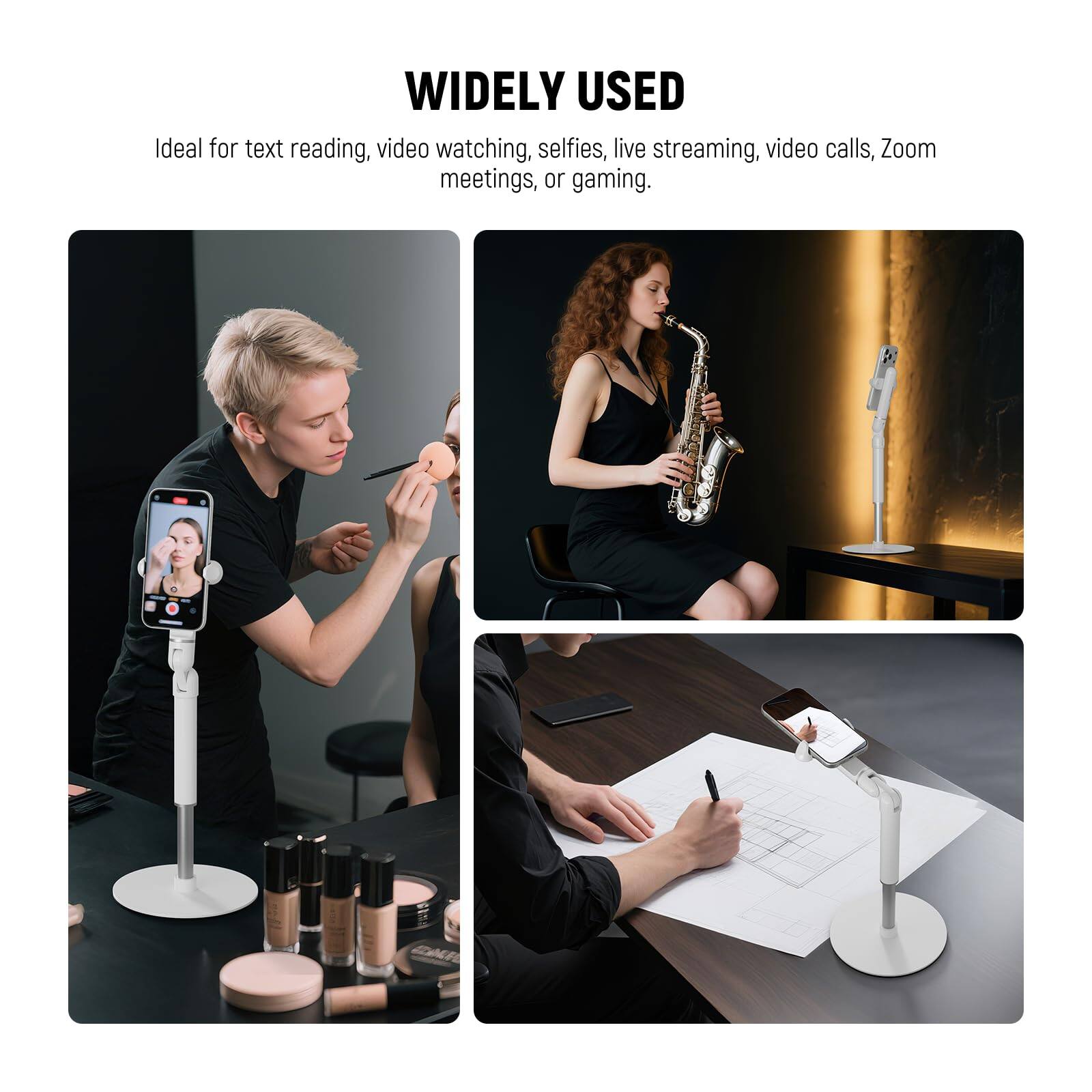 WIDELY USED

Ideal for text reading, video watching, selfies, live streaming, video calls, Zoom meetings, or gaming.