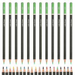 Unique Bargains - Colored Pencils, Oil-Based Drawing Pencils for Adult Coloring Books, Artists, Beginners, 12pcs - Grass Green