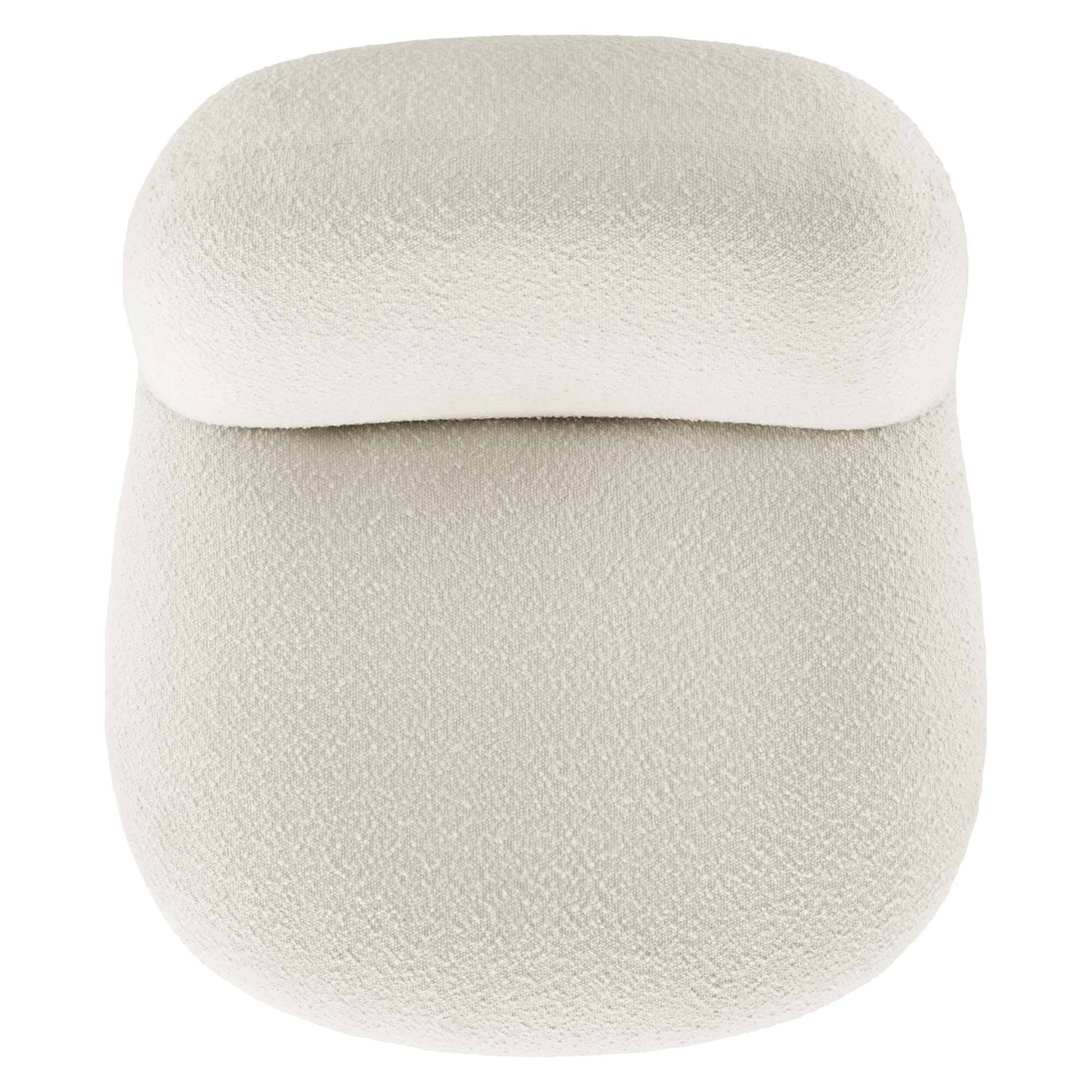 Alt View 4. Modway - Kindred Boucle Upholstered Upholstered Fabric Swivel Chair by Modway - Black Ivory.