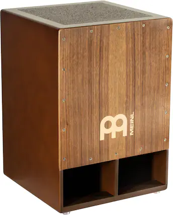 Front. TECH SAFARI - Meinl Bass Subwoofer Cajon With Internal Snares Not Made In Walnut Playing Surface 2 year Warranty subcaj5wn - Walnut Jumbo Size.