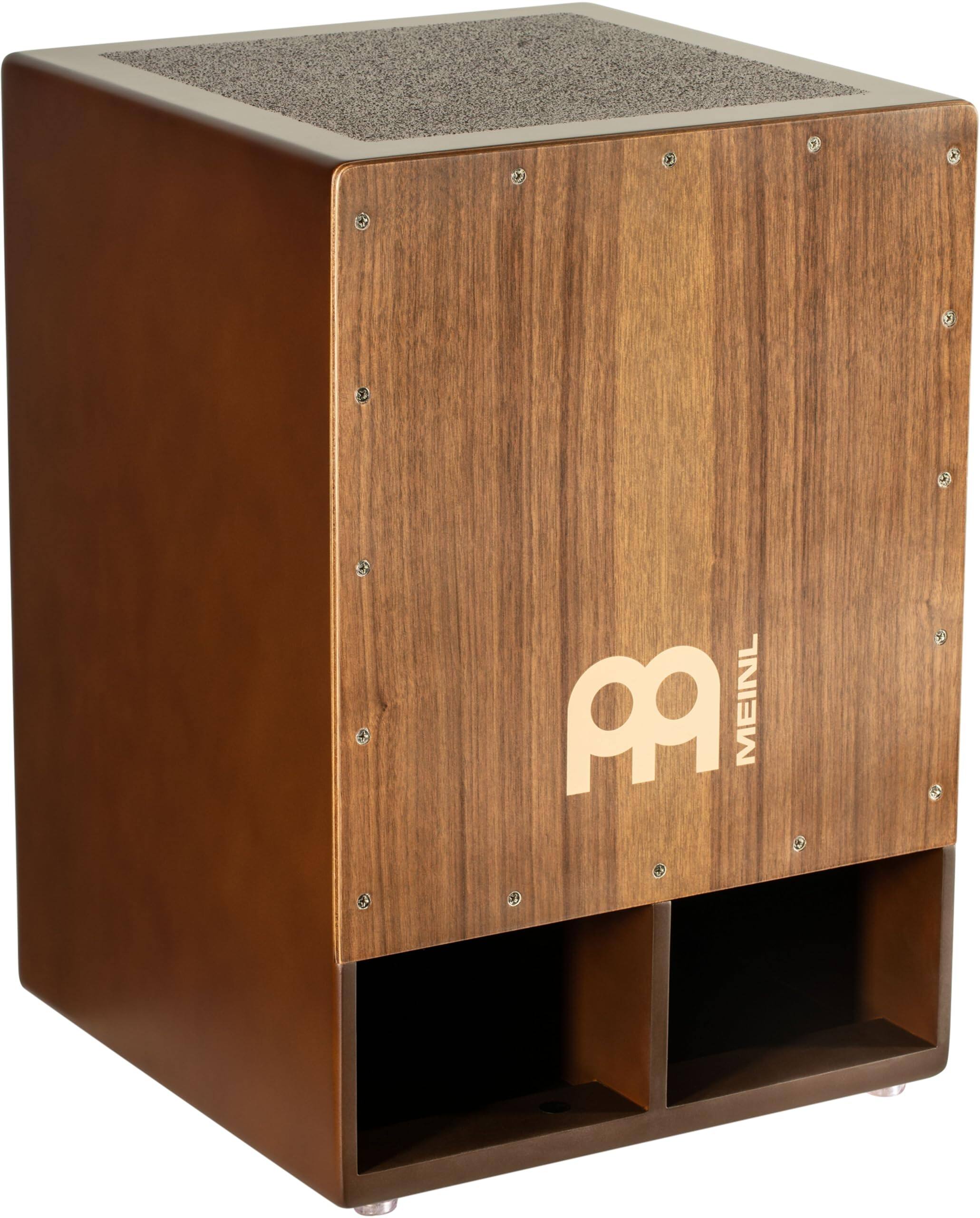 Front. TECH SAFARI - Meinl Bass Subwoofer Cajon With Internal Snares Not Made In Walnut Playing Surface 2 year Warranty subcaj5wn - Walnut Jumbo Size.