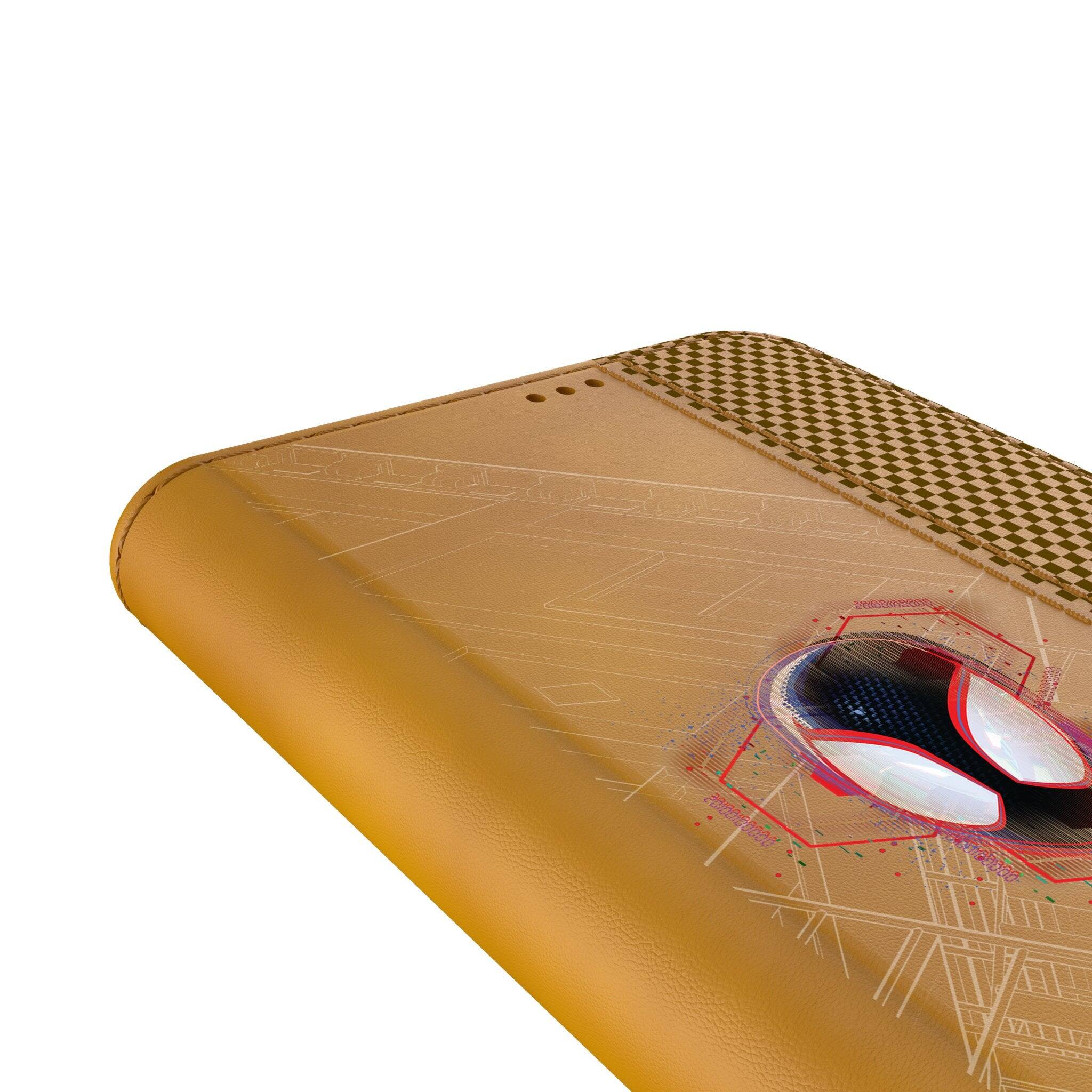 Alt View 1. Keyscaper - Marvel Badge Folio Phone Case - Samsung Galaxy S22 Ultra - Miles Morales.