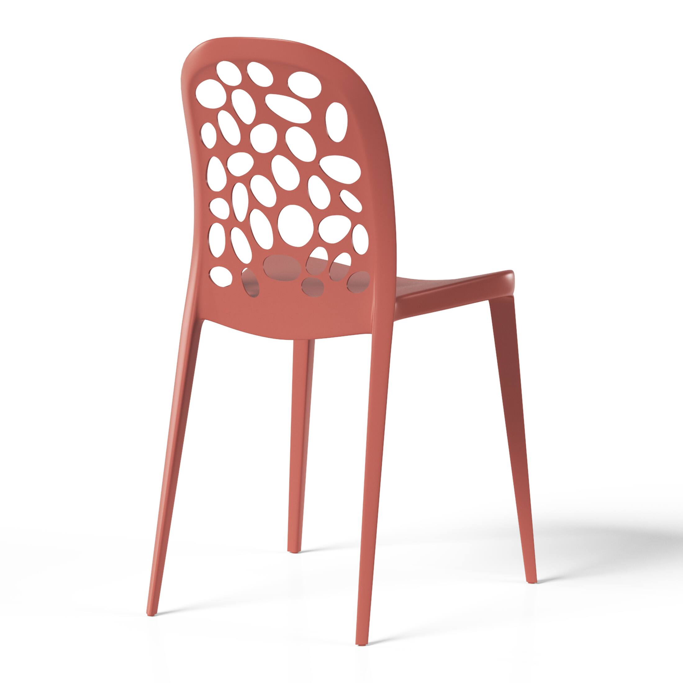 Back. WestinTrends - WestinTrends Playa Outdoor Modern Stackable Patio Dining Chairs (Set of 2) - Red.