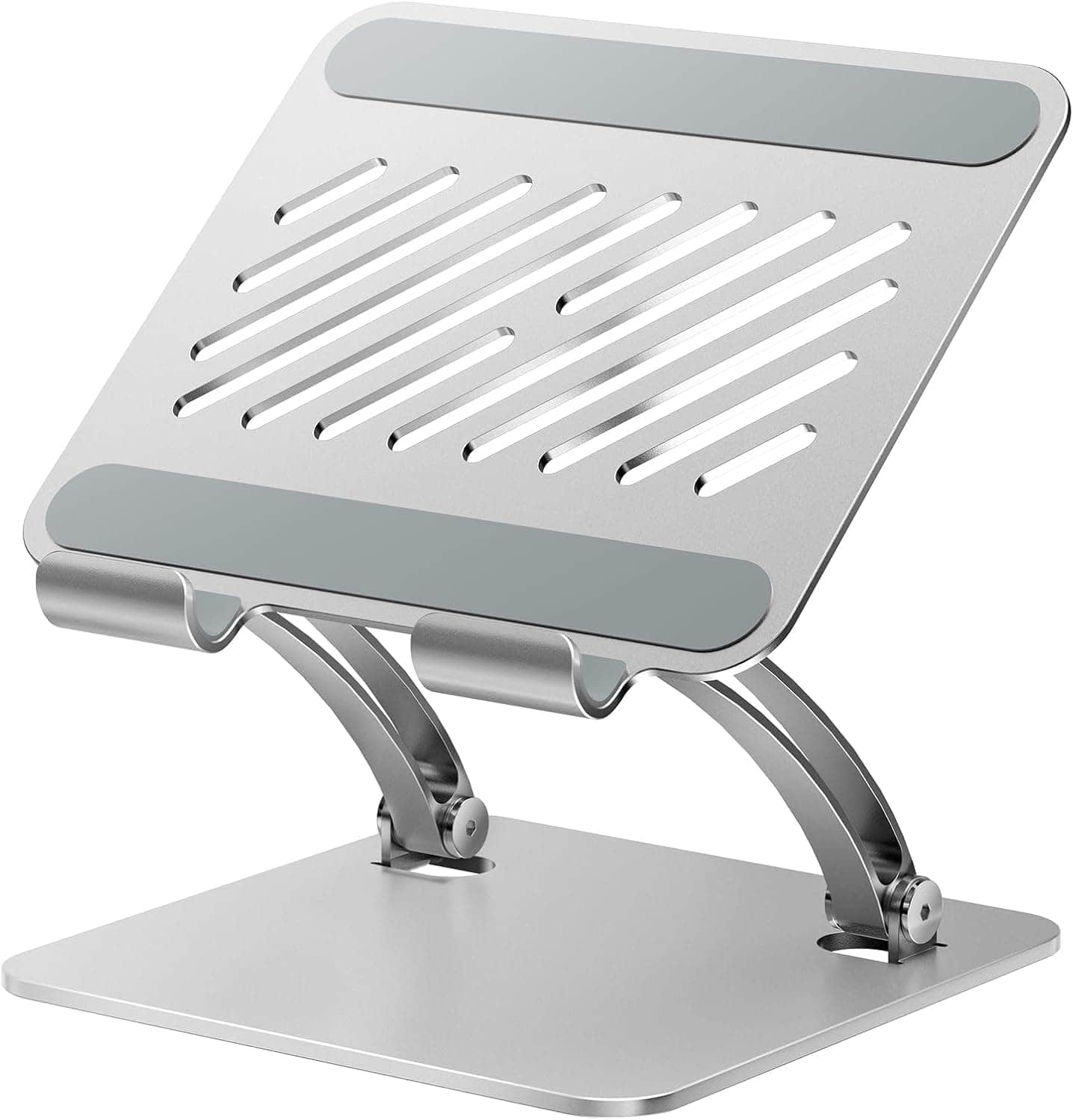 FINEAK - 4.7-16.9" Dual Rod Adjustable Aluminum Tablet Stand - Silver