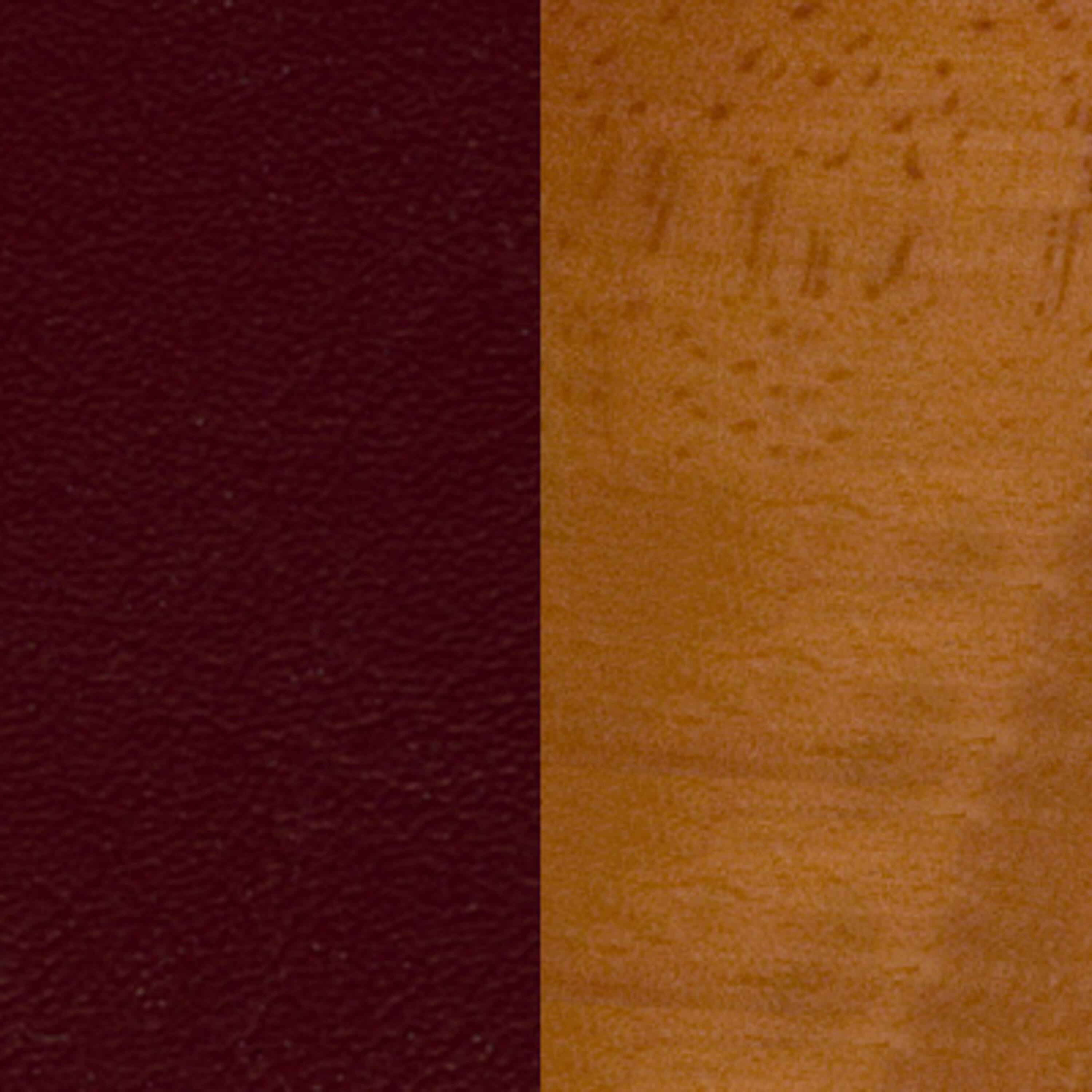 Alt View 6. Emma + Oliver - Vertical Slat Back Wooden Restaurant Dining Barstool - Burgundy Vinyl Seat/Cherry Wood Frame.