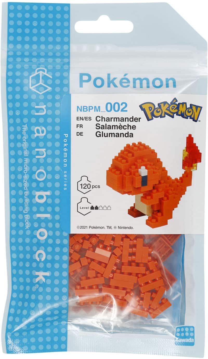 Pokémon
NBPM_002
Pokémon
EN/ES Charmander
FR Salamche
DE Glumanda
The original Pokémon micro-sized O series
120 pcs building block
©2021 Pokémon. TM, Nintendo.
Kawada