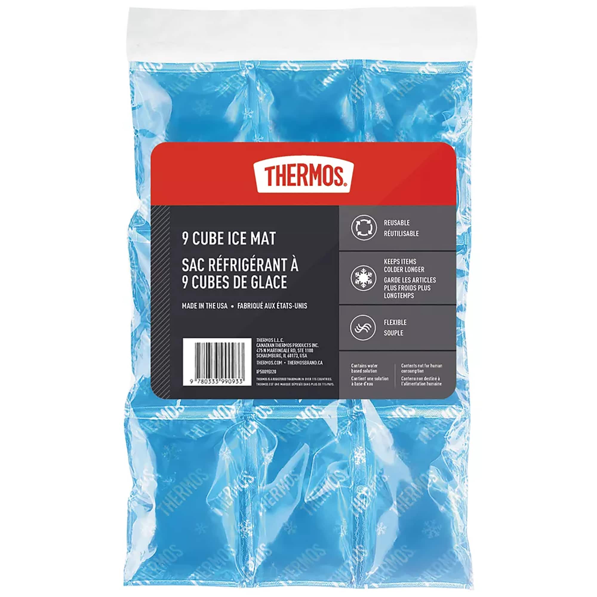 Thermos - Reusable Ice Cube Mat - 9 Cube - Blue