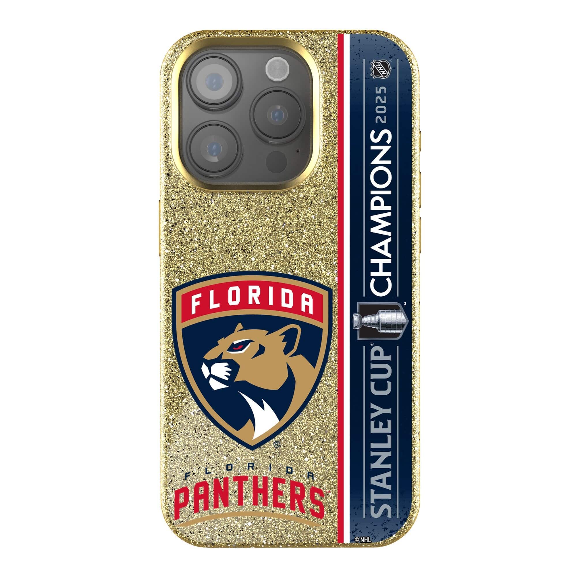 Photos - Case Stanley Keyscaper - NHL - Florida Panthers   Cup Champions iPhone Bling  - 15 Pro - Gold 203179535  2025