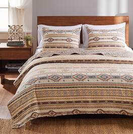 BreeBe - Phoenix Quilt Set 3-Piece Full/Queen - Tan