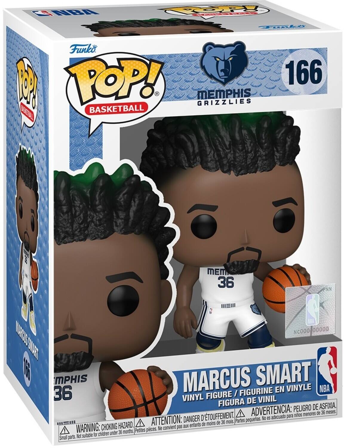 2 NRA OPY Tonke  Funko. A POP! 166 MEMPHIS GRIZZLIES BASKETBALL MEM 36 PNN  ABA NC000 00000 MARCUS SMART FIGURINE EN VINYLE NBA 36 VINYL FIGURE / FIGURA DE VINIL. ADVERTENCIA: PELIGRO DE ASFIXIA. ATTENTION: DANGER D'ÉTOUFFEMENT. Partes pequeñas. No es adecuado para niños menores de 36 meses. WARNING: CHOKING HAZARD. Petites pièces. Ne convient pas aux enfants. Petites pièces. Not suitable for children under 36 months.