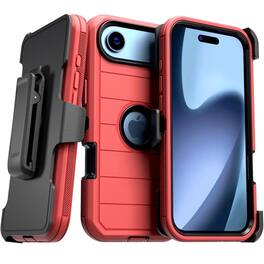 RomeTech - Defender Case for Apple iPhone Air - Red / Black - Red Black