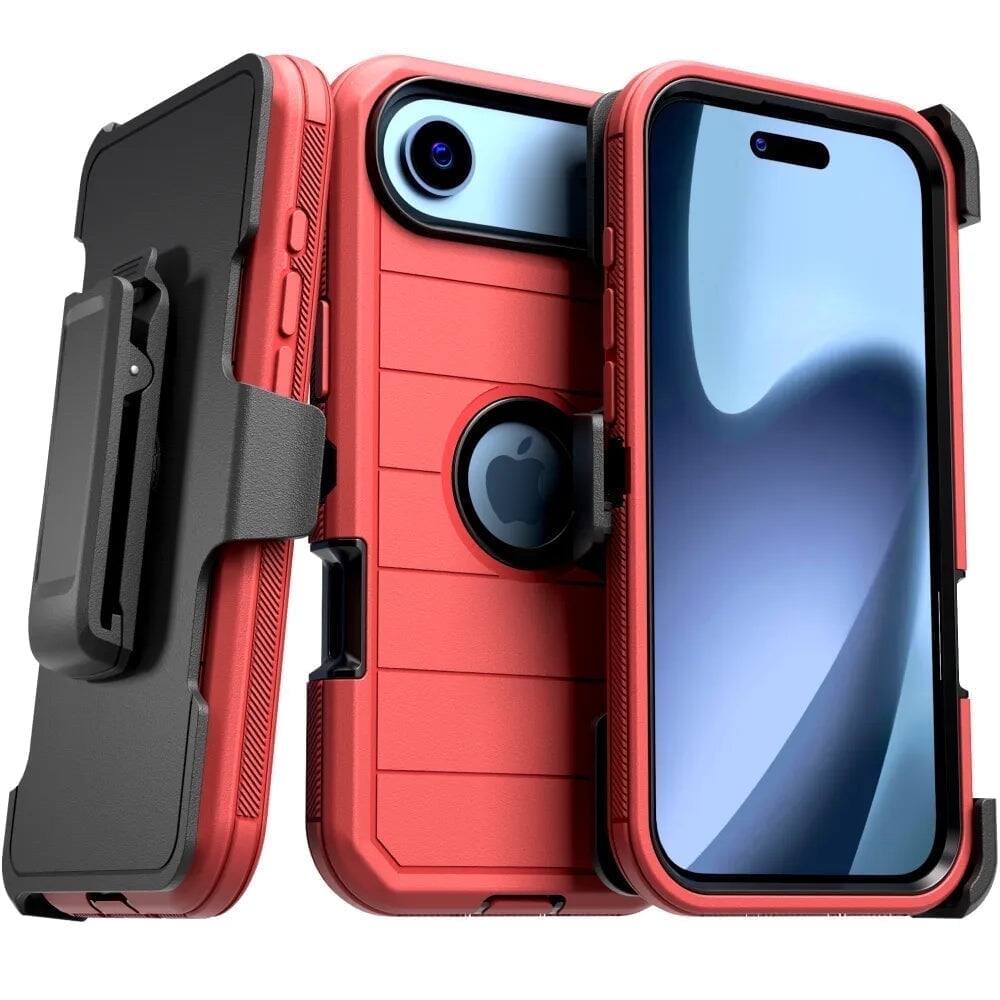 Front. RomeTech - Defender Case for Apple iPhone Air - Red / Black - Red Black.