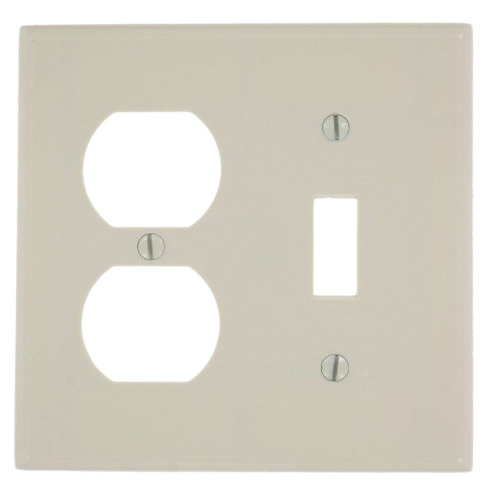Leviton - Almond 2 gang Plastic Duplex/Toggle Wall Plate 1 pk - Light Almond price history on PriceWatchPro