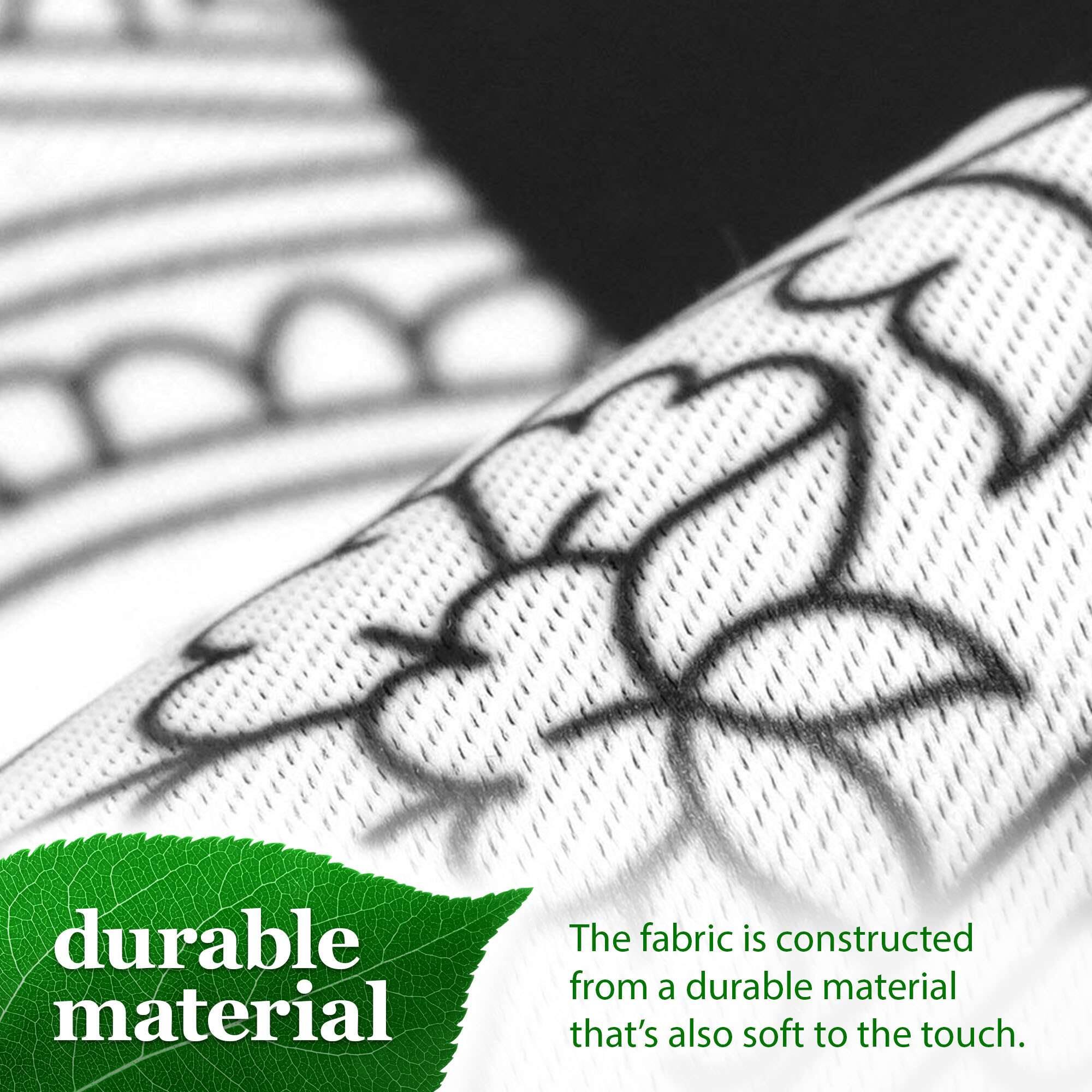 The fabric is constructed from a durable material that's also soft to the touch.