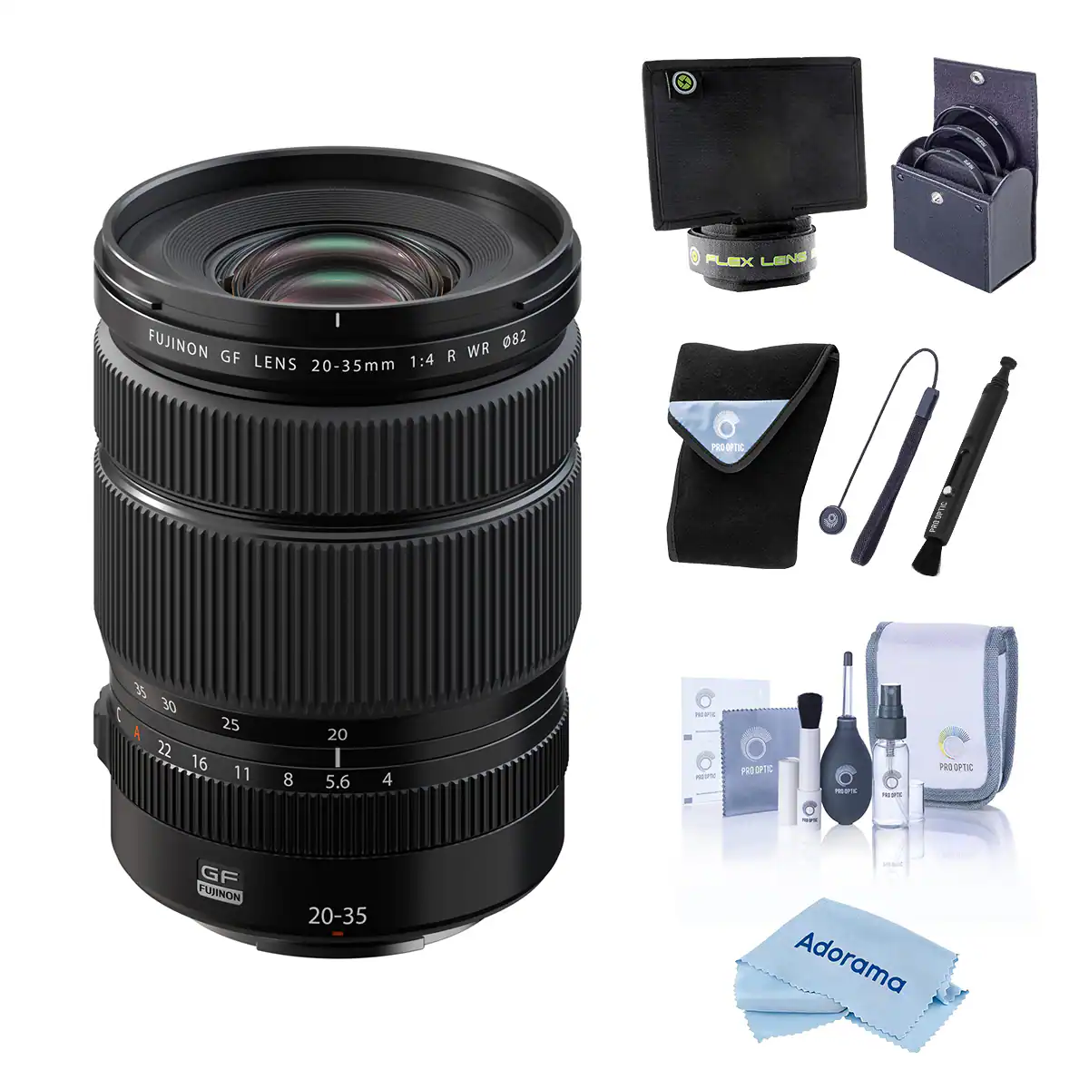 Bundle Fujifilm Fujinon GF 20 35mm f/4.0 R WR Lens, Black, with 82mm ...