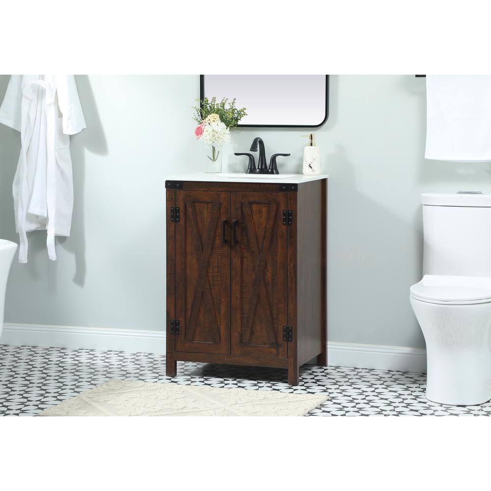 Alt View 9. Elegant Kitchen and Bath - 24 inch Single bathroom vanity in expresso - Expresso.