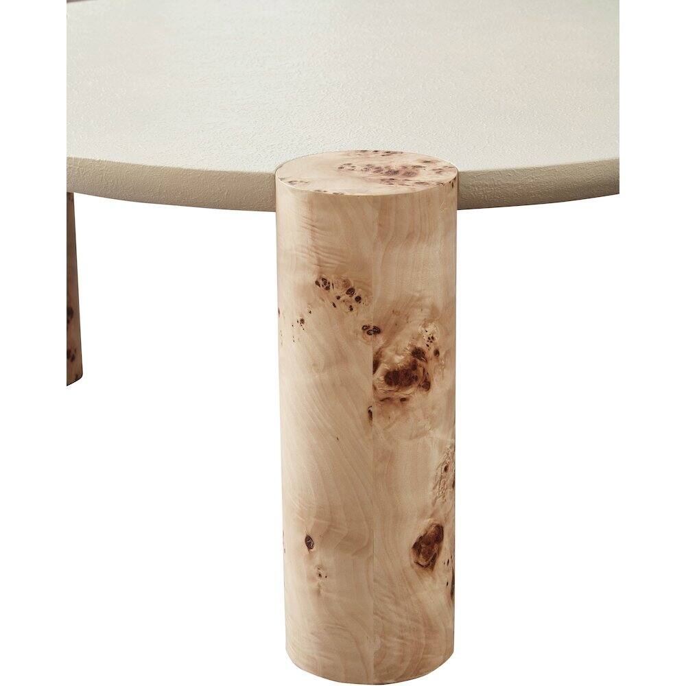 Alt View 2. Meridian Furniture - Thor Natural Burl Wood Coffee Table - Brown.