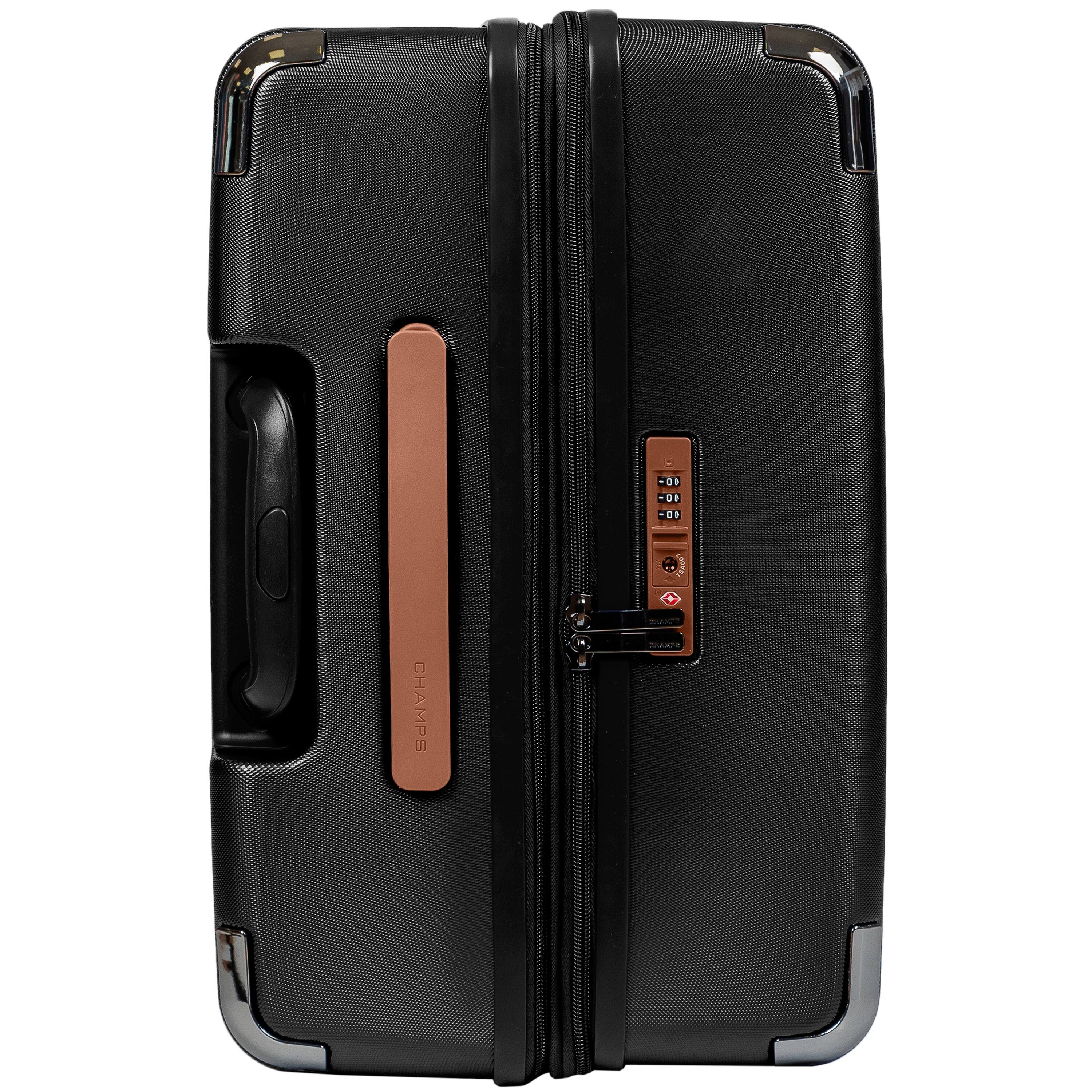 Alt View 2. Champs - Vintage Air 3-Piece Hardside Luggage Set - Black.